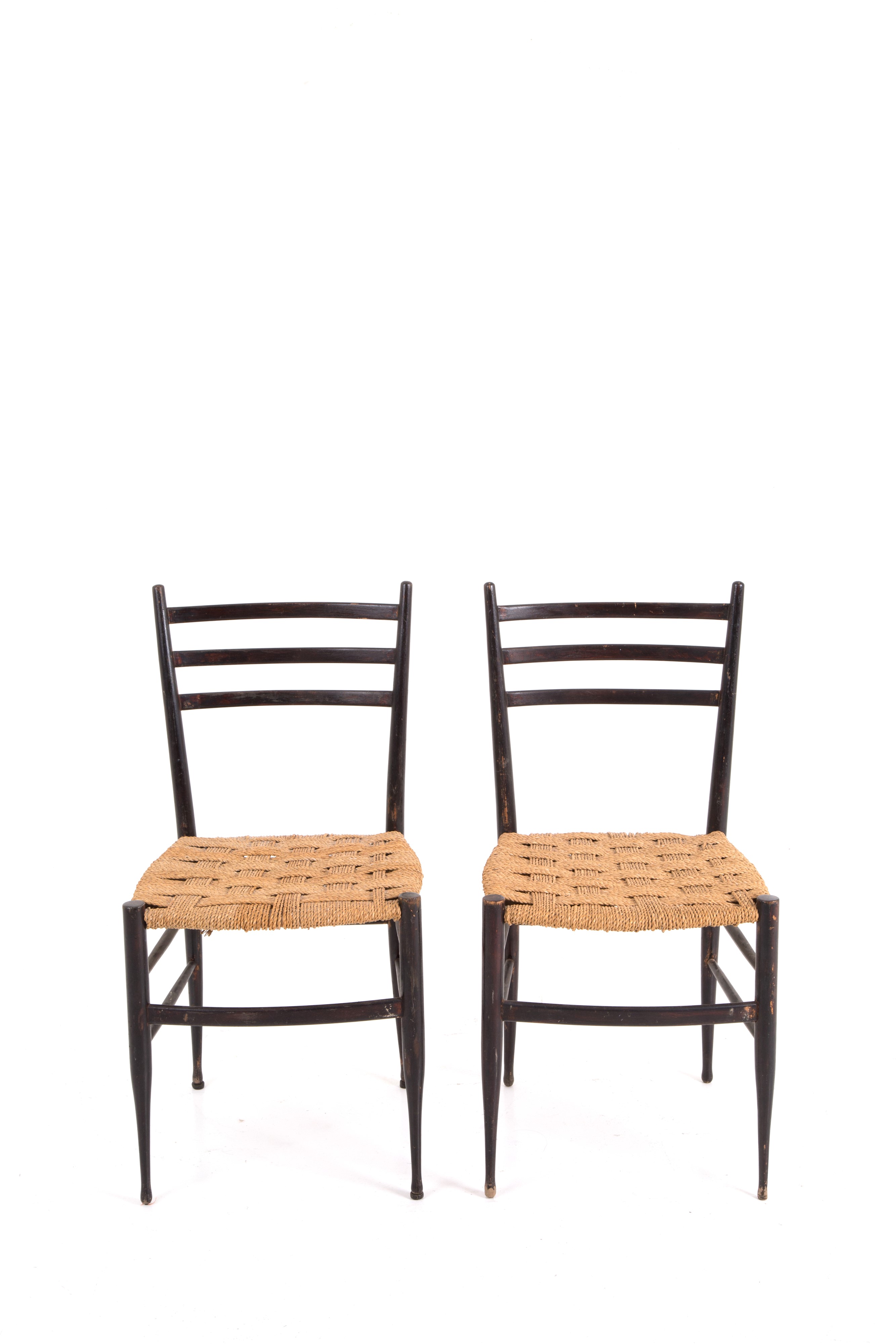 Gio Ponti - Due Sedie in Legno Tinto