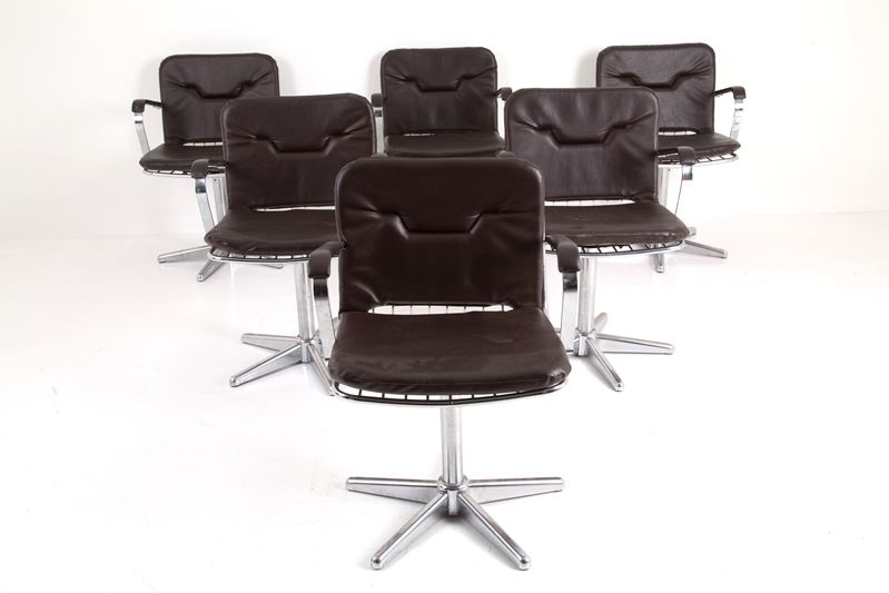 Delta Design - Sei Poltrone Delta 2000 per Wilkhahn (attr.)