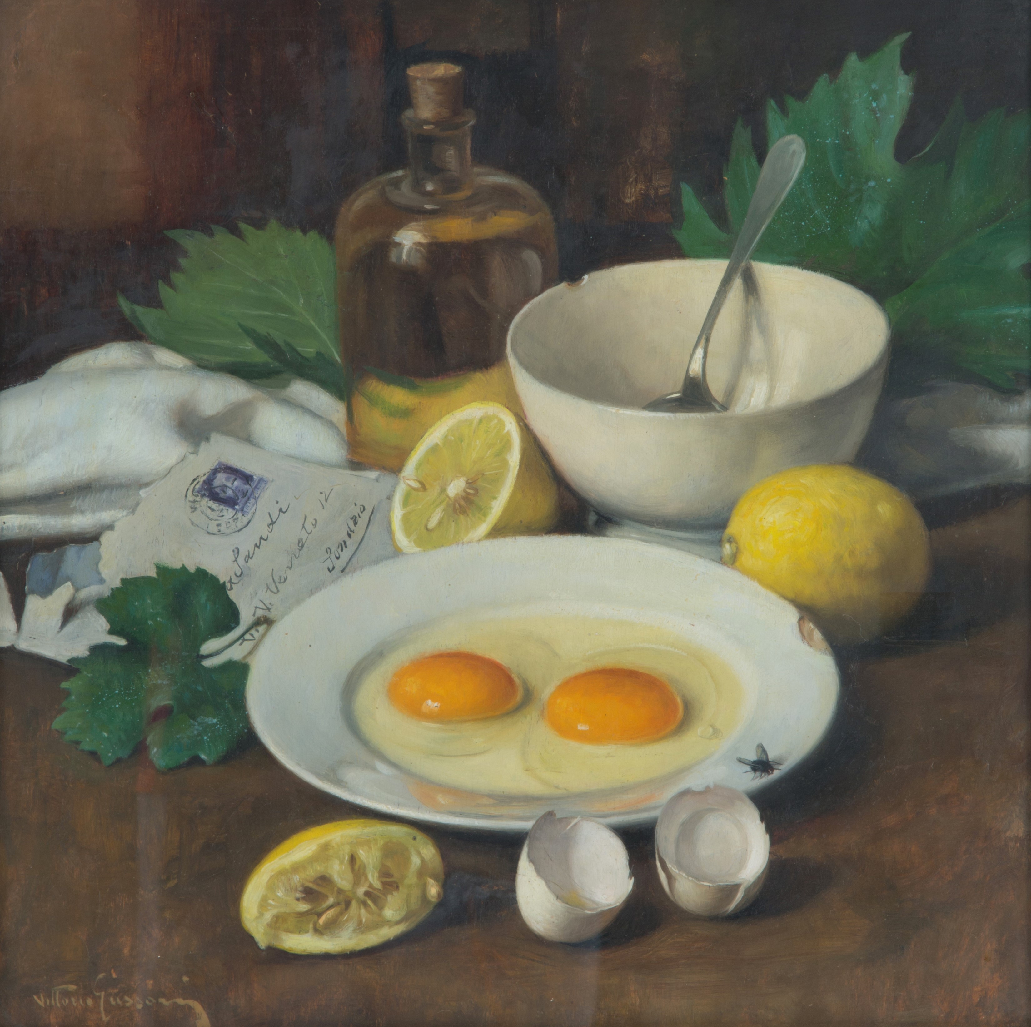 Vittorio Gussoni - Dipinto "tavola Imbandita"