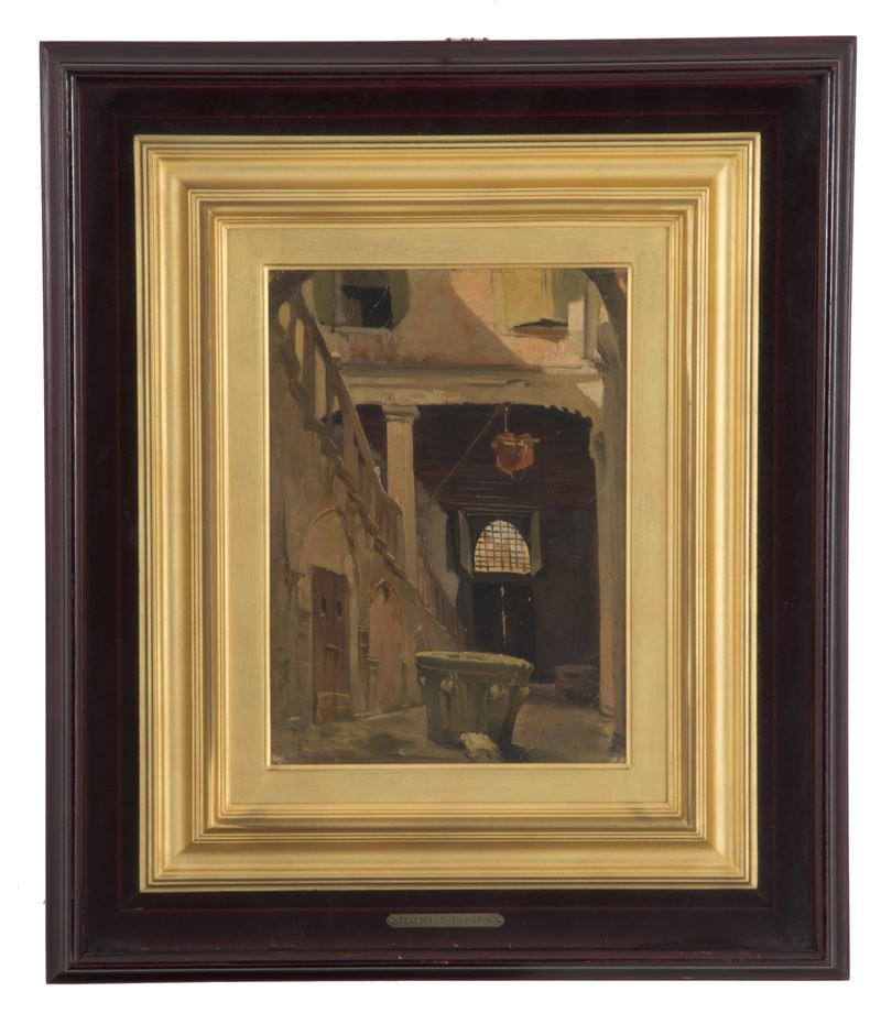 Dipinto "INTERNO CON POZZO"