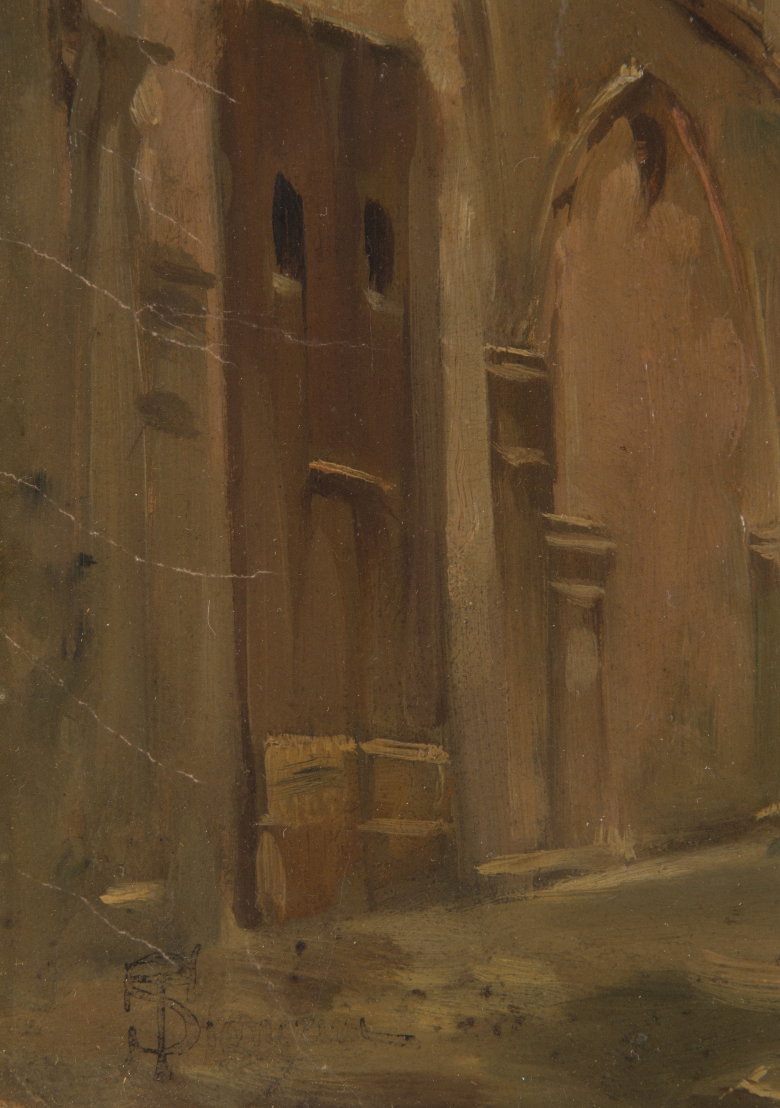 Dipinto "INTERNO CON POZZO"