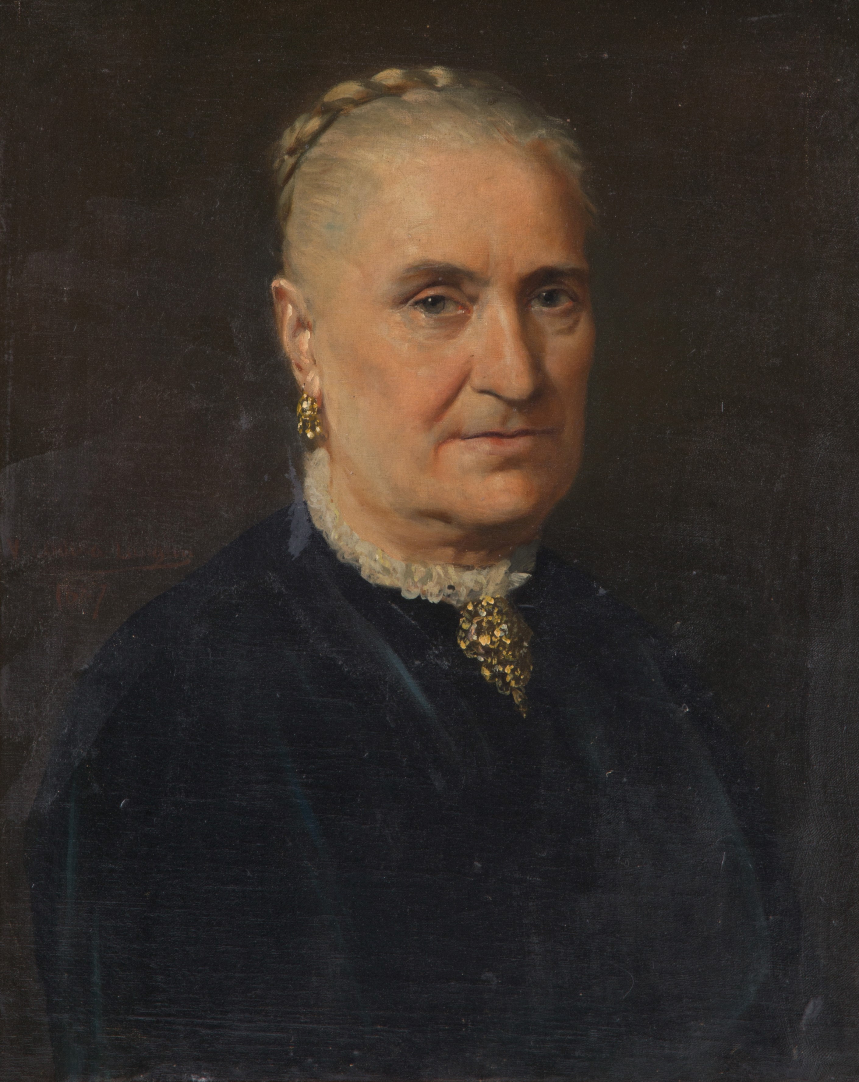Victoriano Codina Y Langlin - Dipinto "ritratto di Signora"