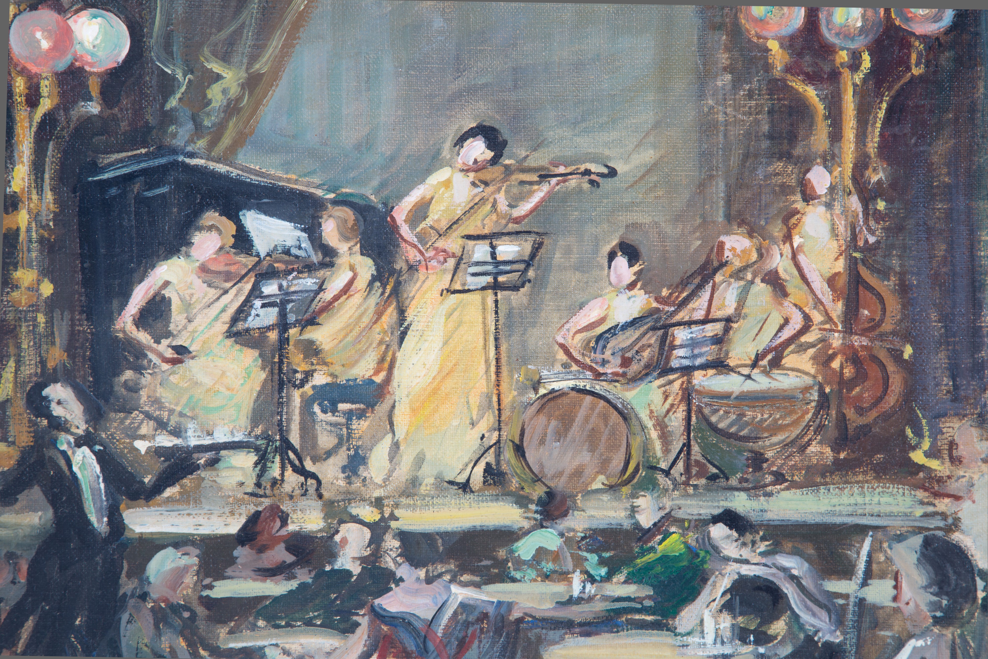 Dipinto "musicisti in un Locale"