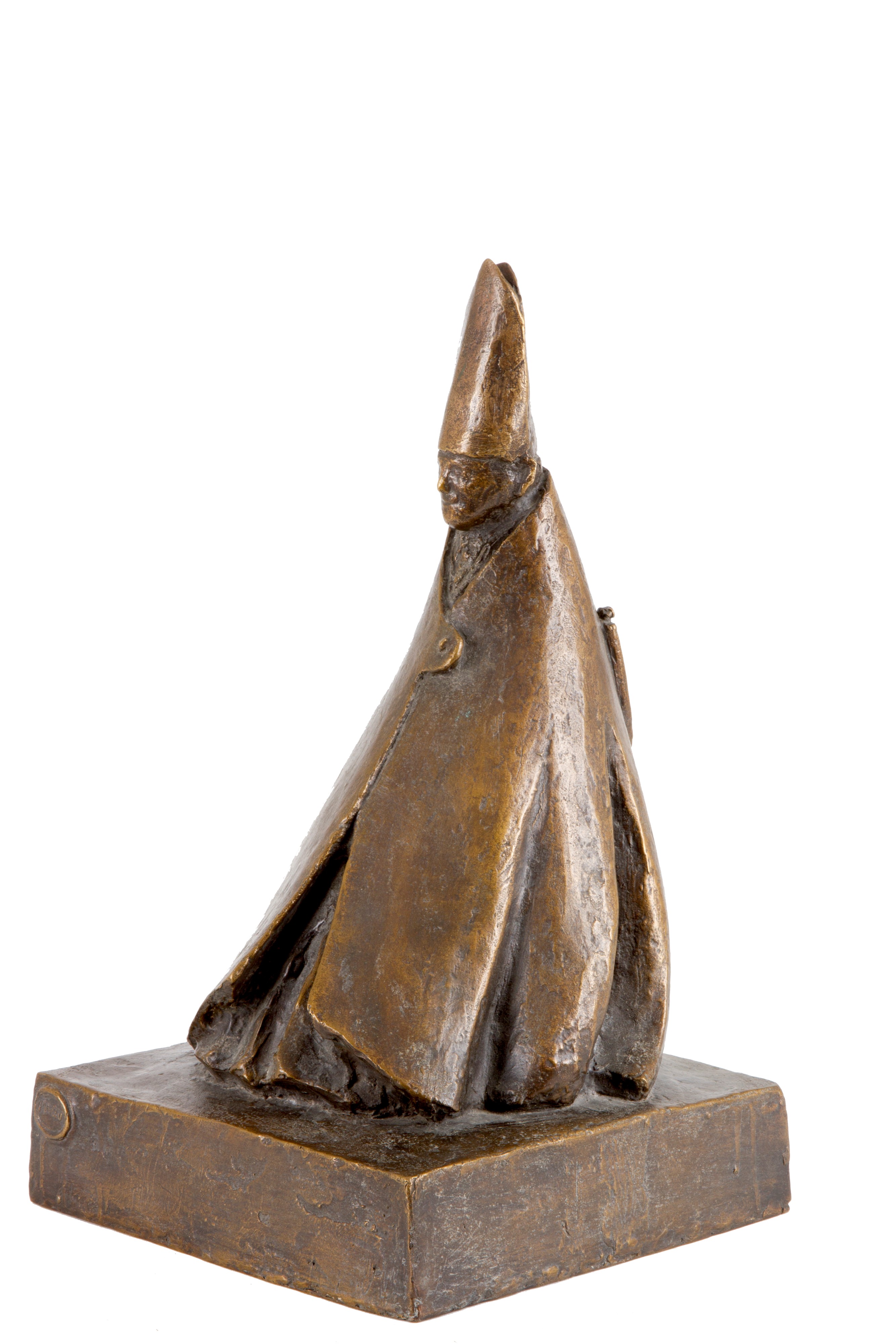 Giacomo Manzu' - Scultura "cardinale Seduto"