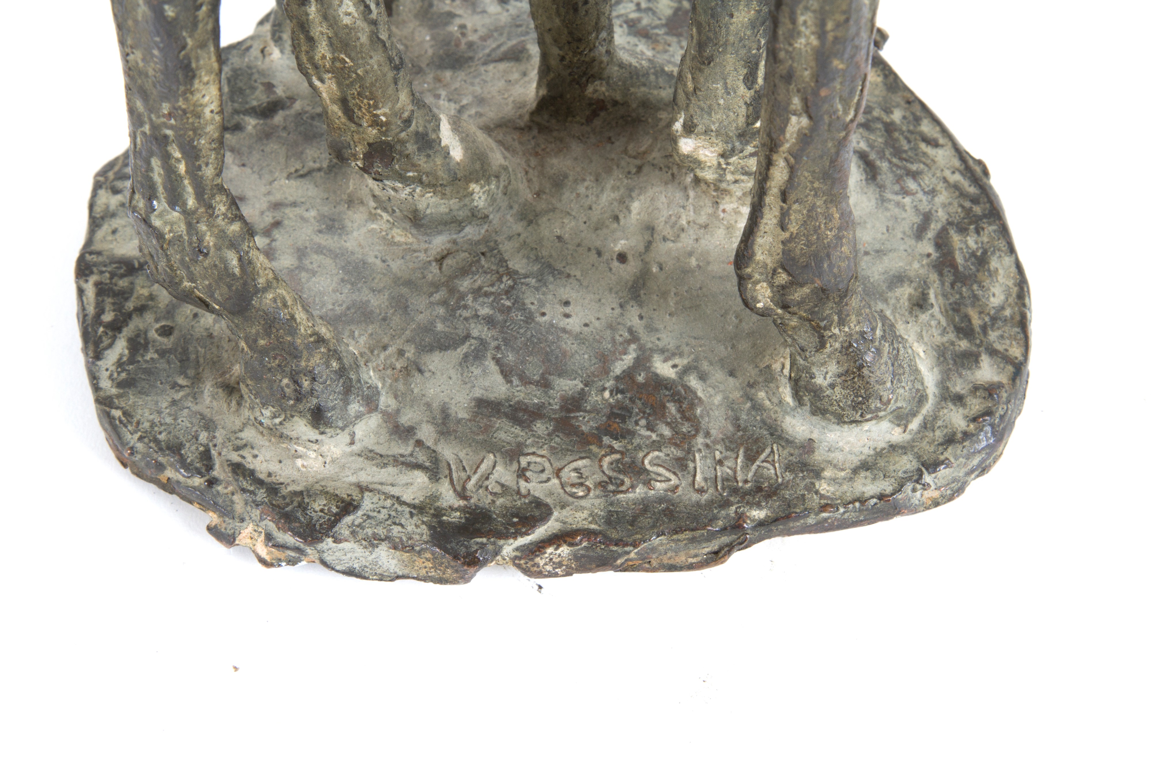 Virginio Pessina - Scultura "donna con Cavallo"