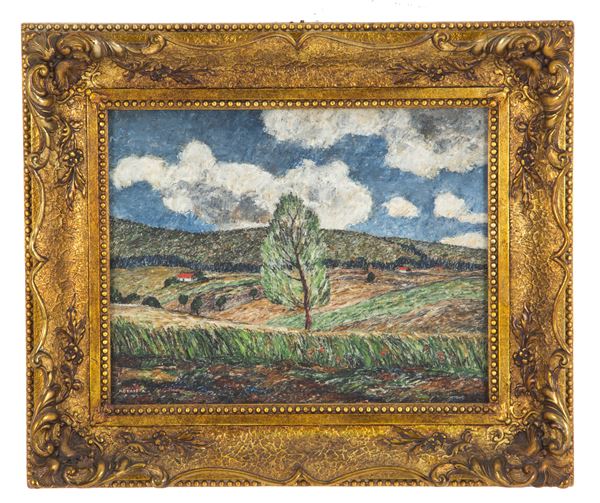 KAROLY KOTASZ - Painting "LANDSCAPE"