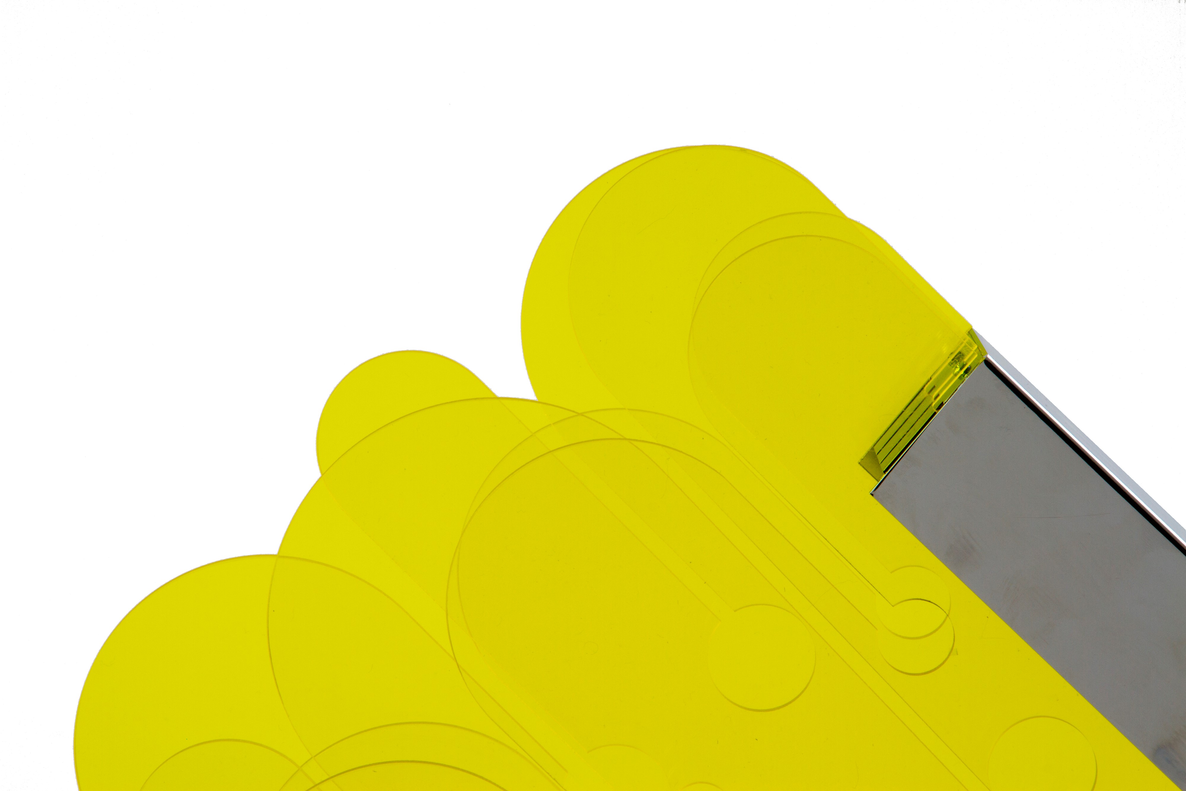 Lampada da Tavolo in Metacrilato Giallo. Pubblicata