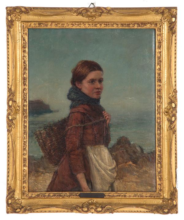 VINCENZO CAPRILE - Painting "GIRL ON THE COAST"