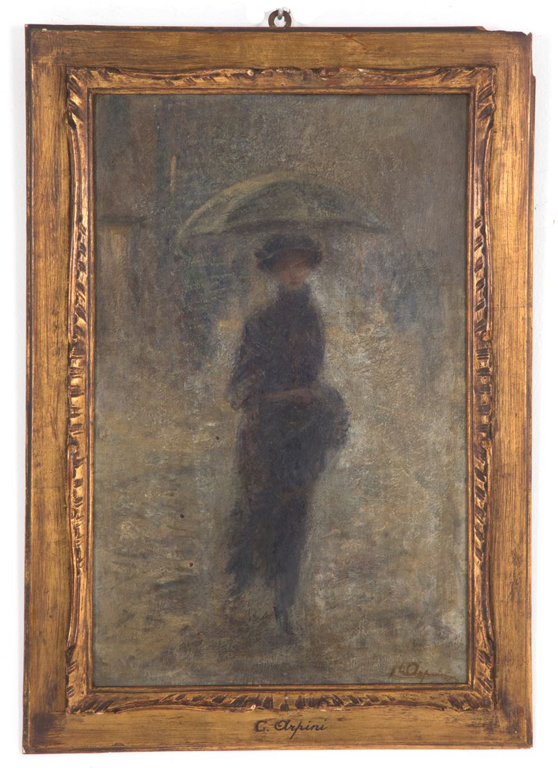 Carlo Arpini - Studio per Dipinto "la Prima Neve"