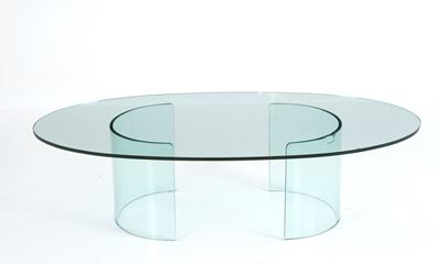 Tavolino Ovale in Vetro