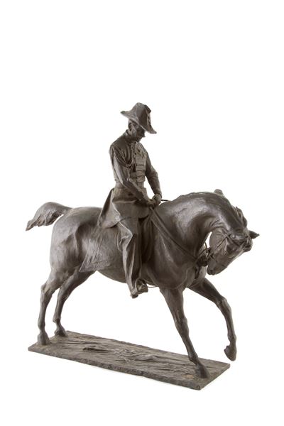 Scultura in Bronzo "carlo Alberto di Savoia a Cavallo"