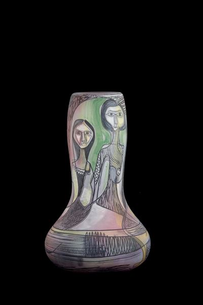 Vaso in Ceramica Policroma