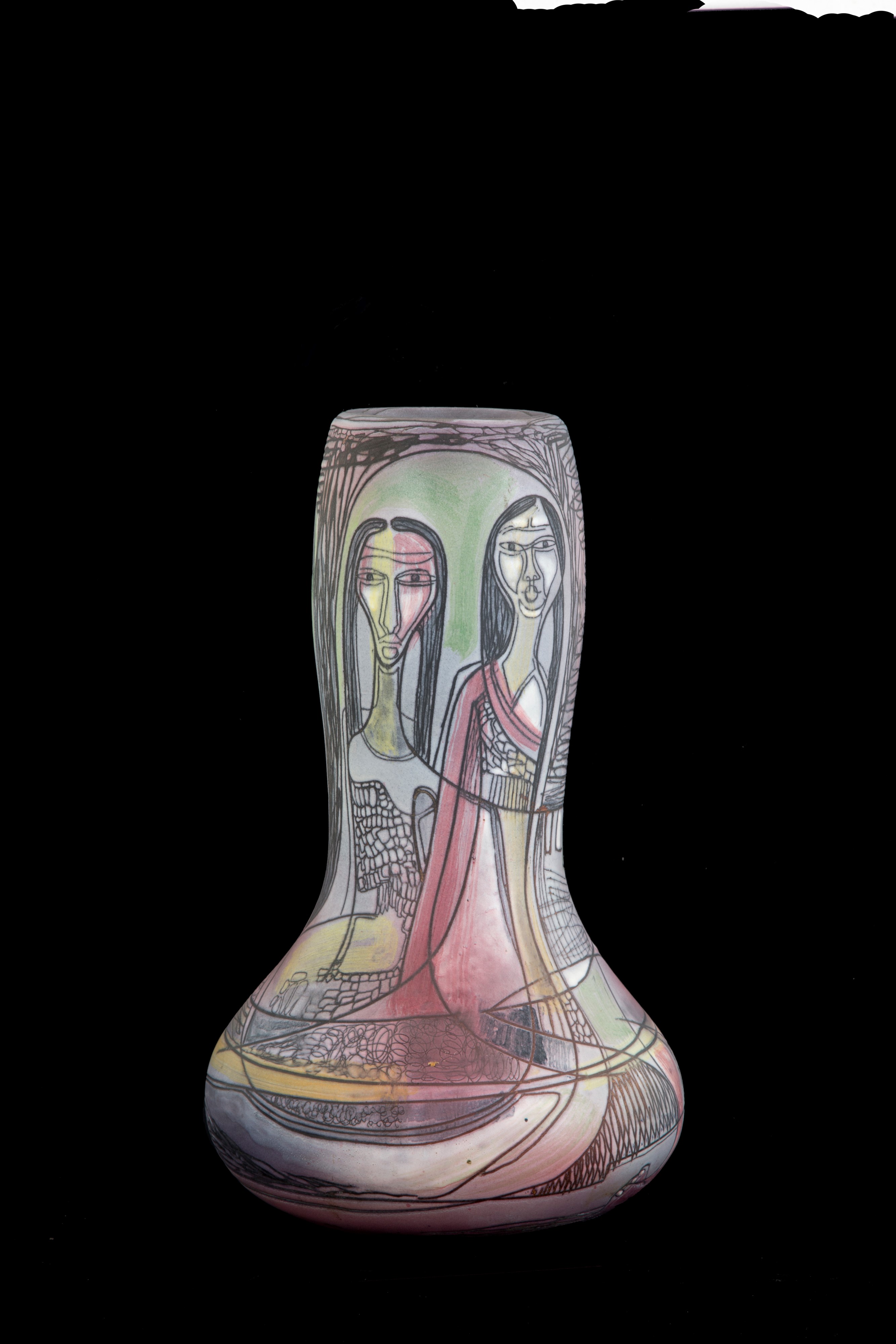 Vaso in Ceramica Policroma