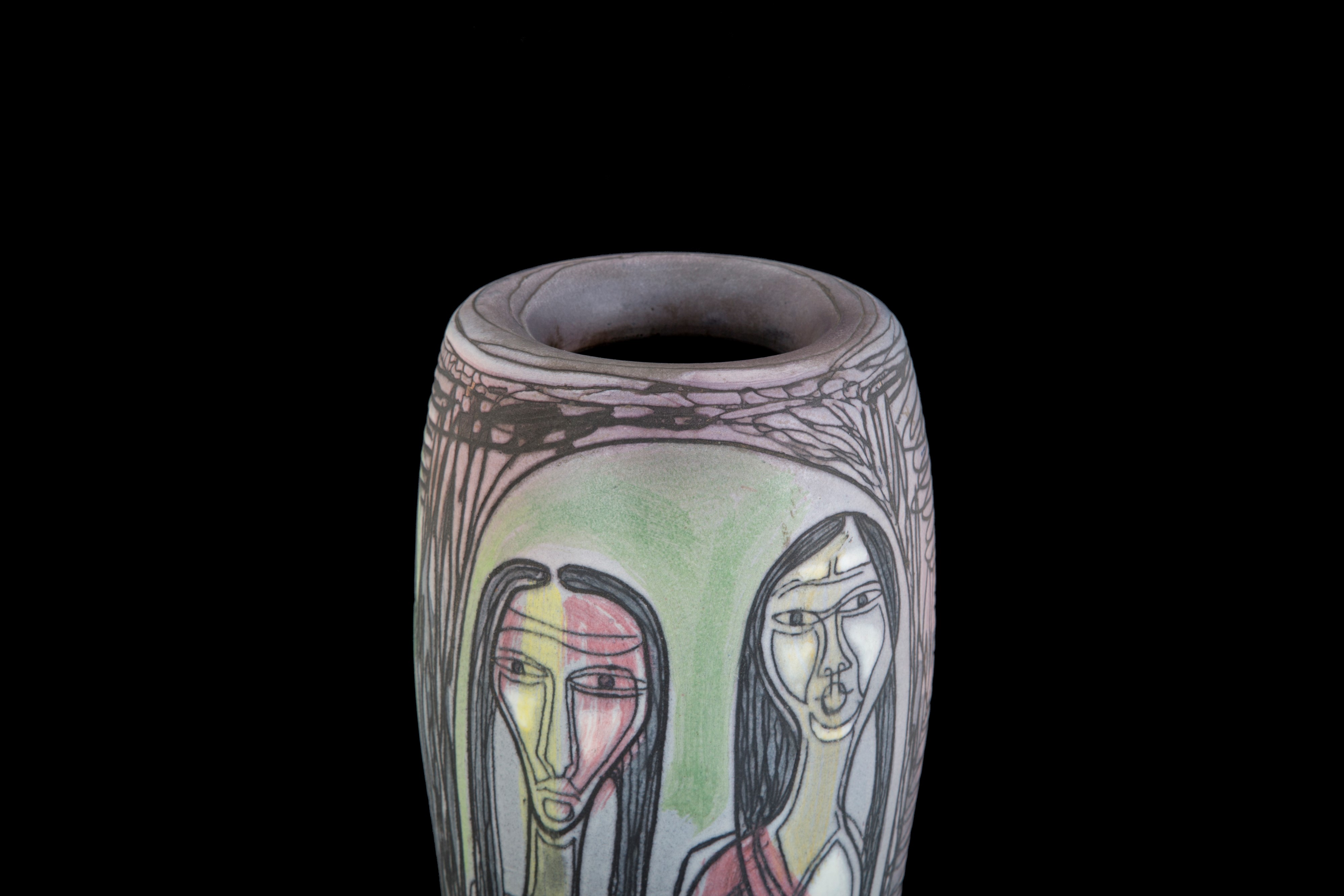 Vaso in Ceramica Policroma