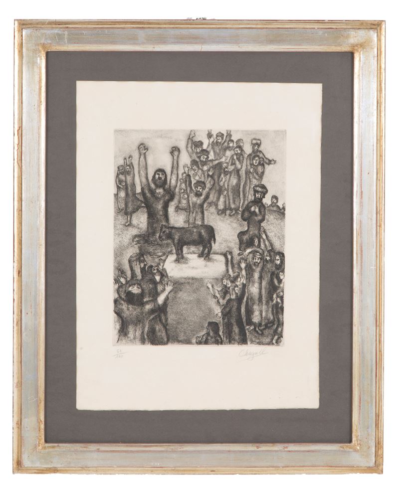 Marc Chagall - Incisione "sacrificio"