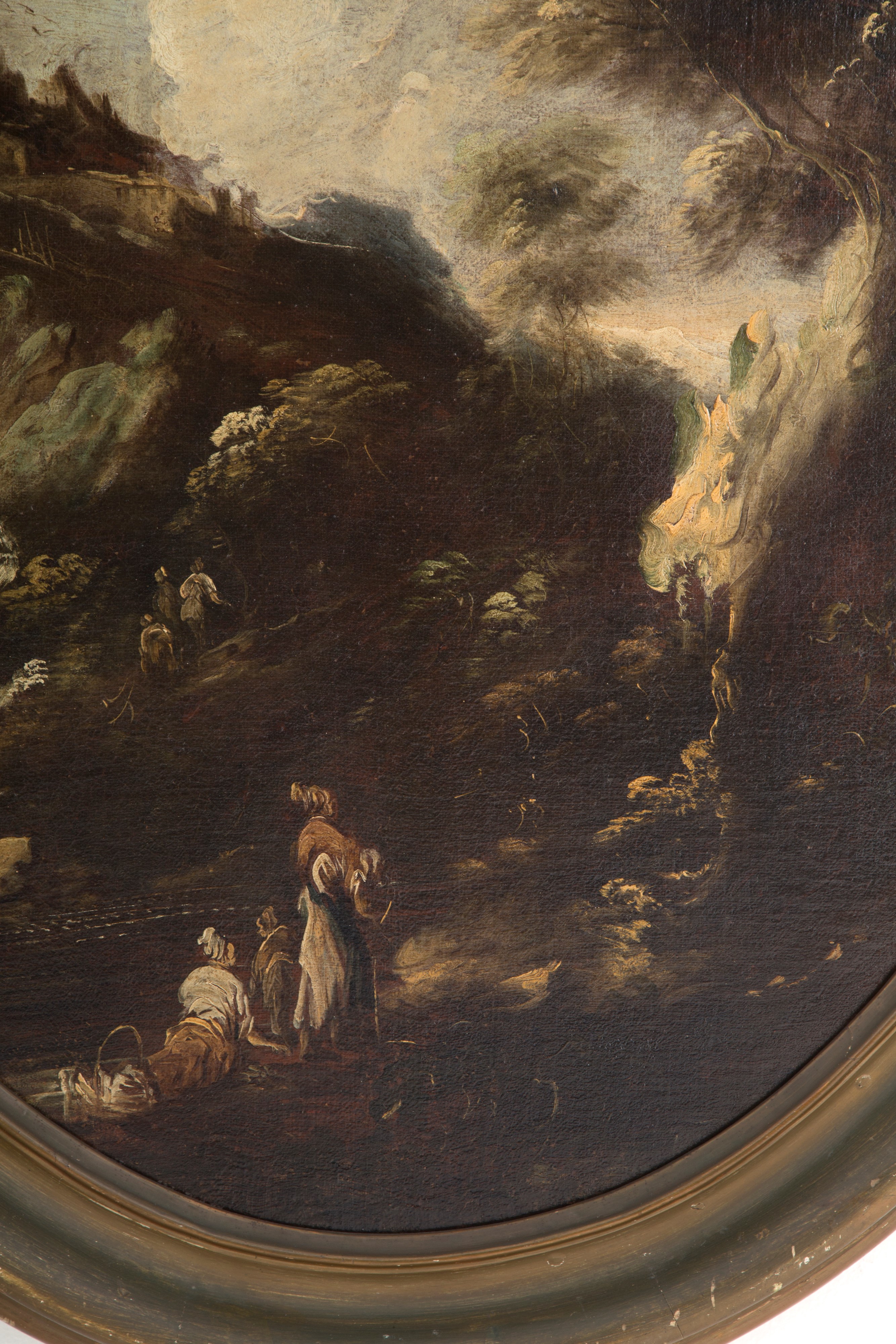 Dipinto "paesaggio Boschivo con Personaggi"