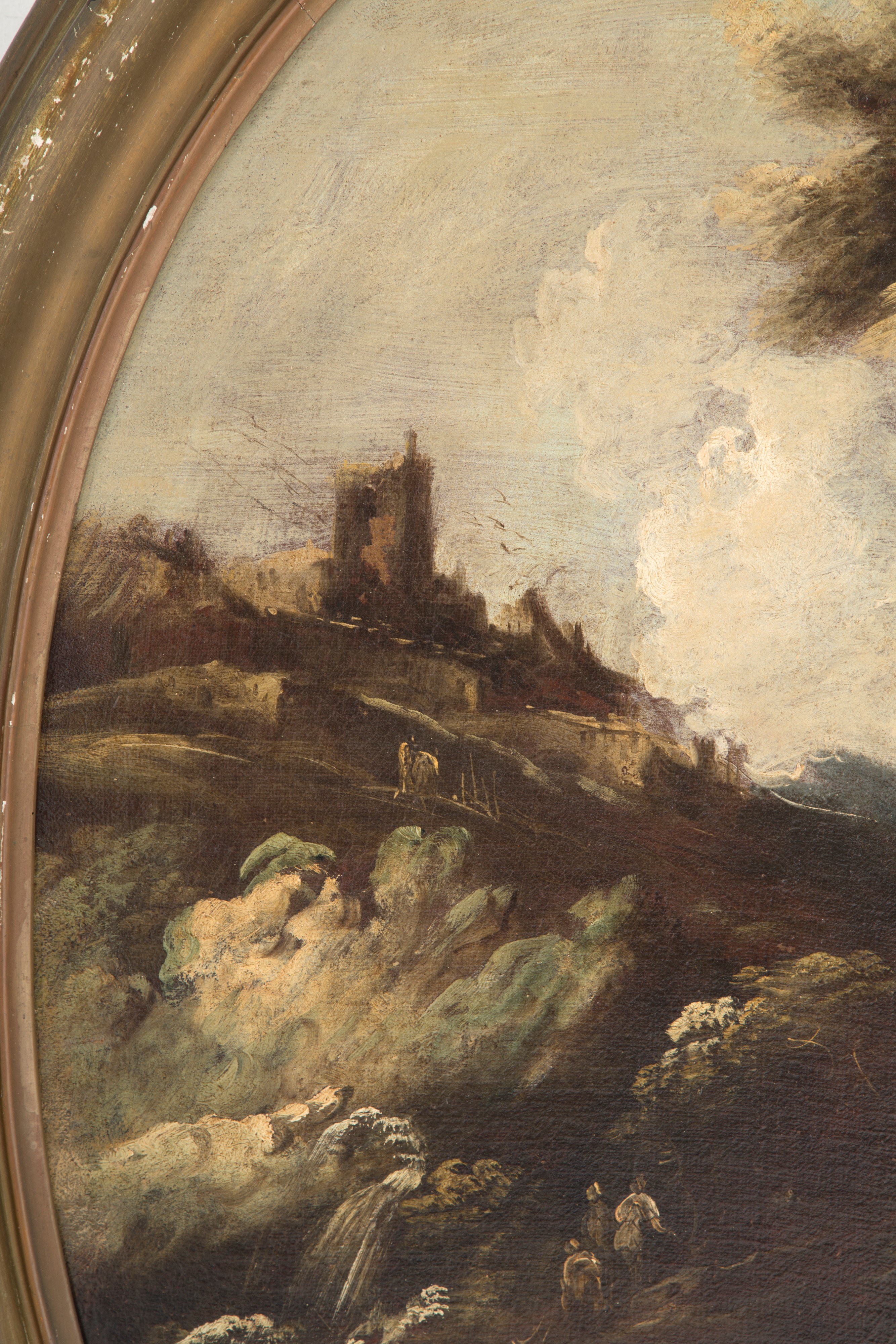 Dipinto "paesaggio Boschivo con Personaggi"