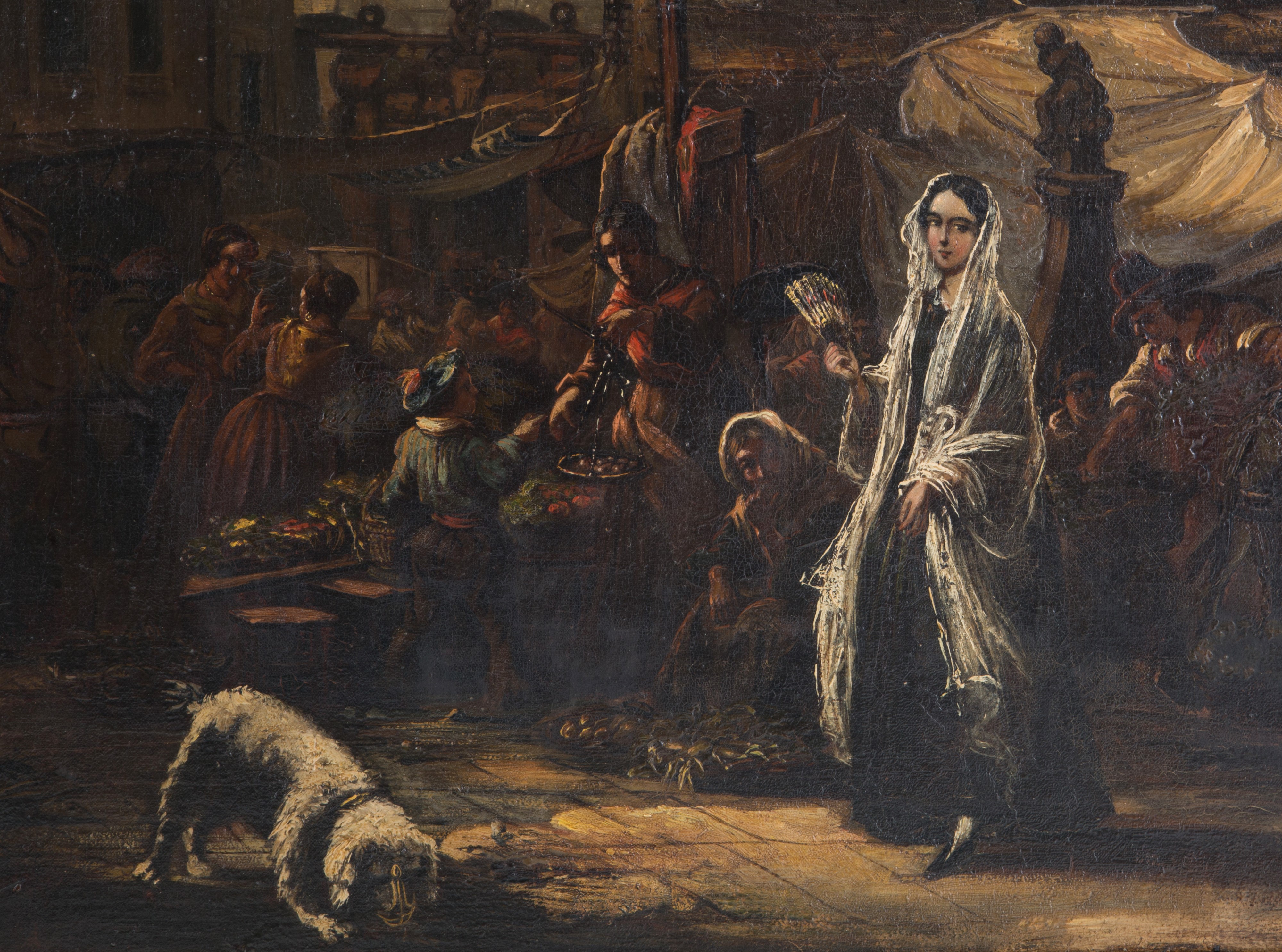 Dipinto "scena di Mercato"