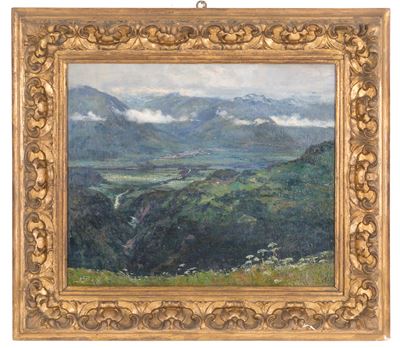 Dipinto "paesaggio Montano"