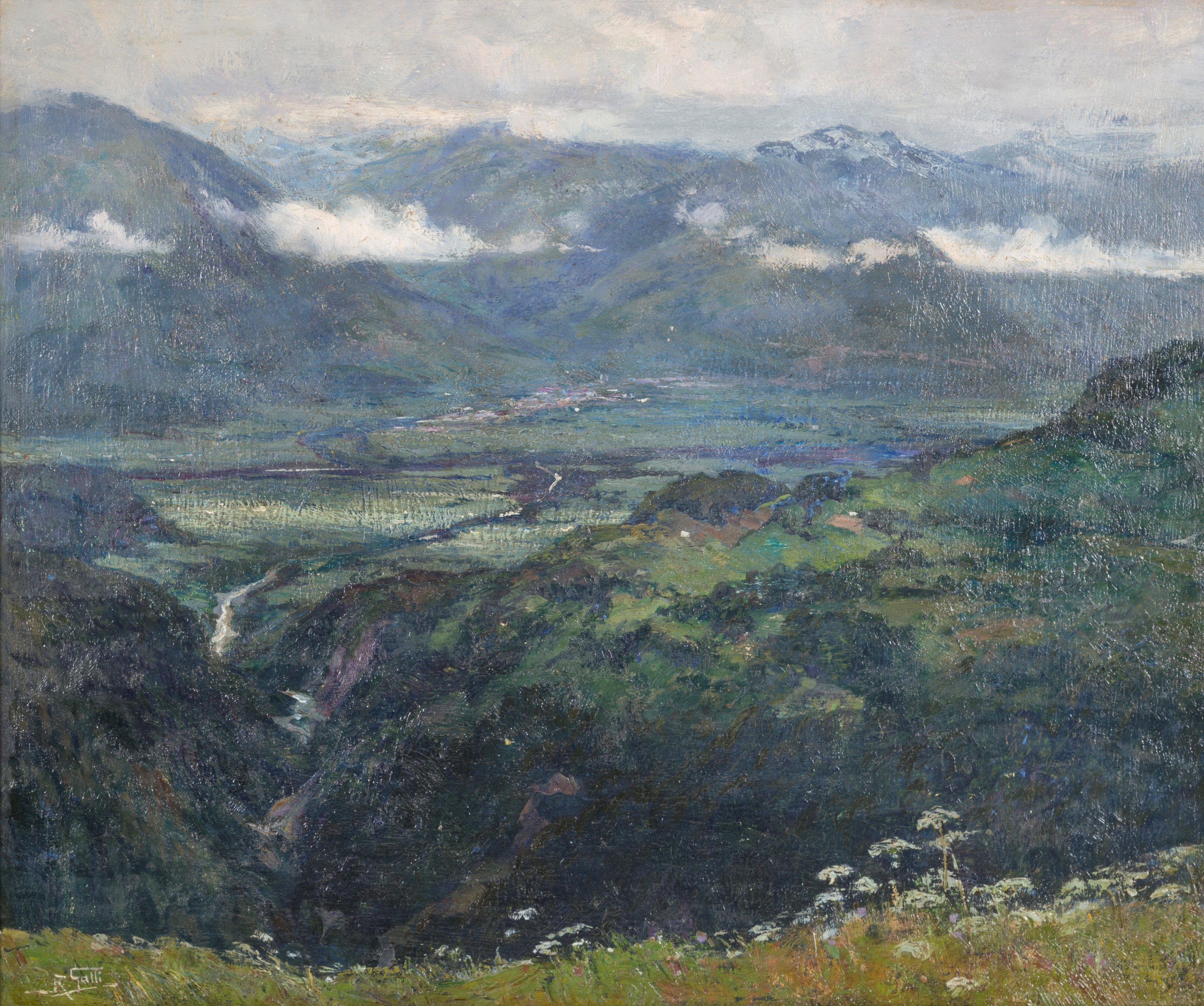 Riccardo Galli - Dipinto "paesaggio Montano"