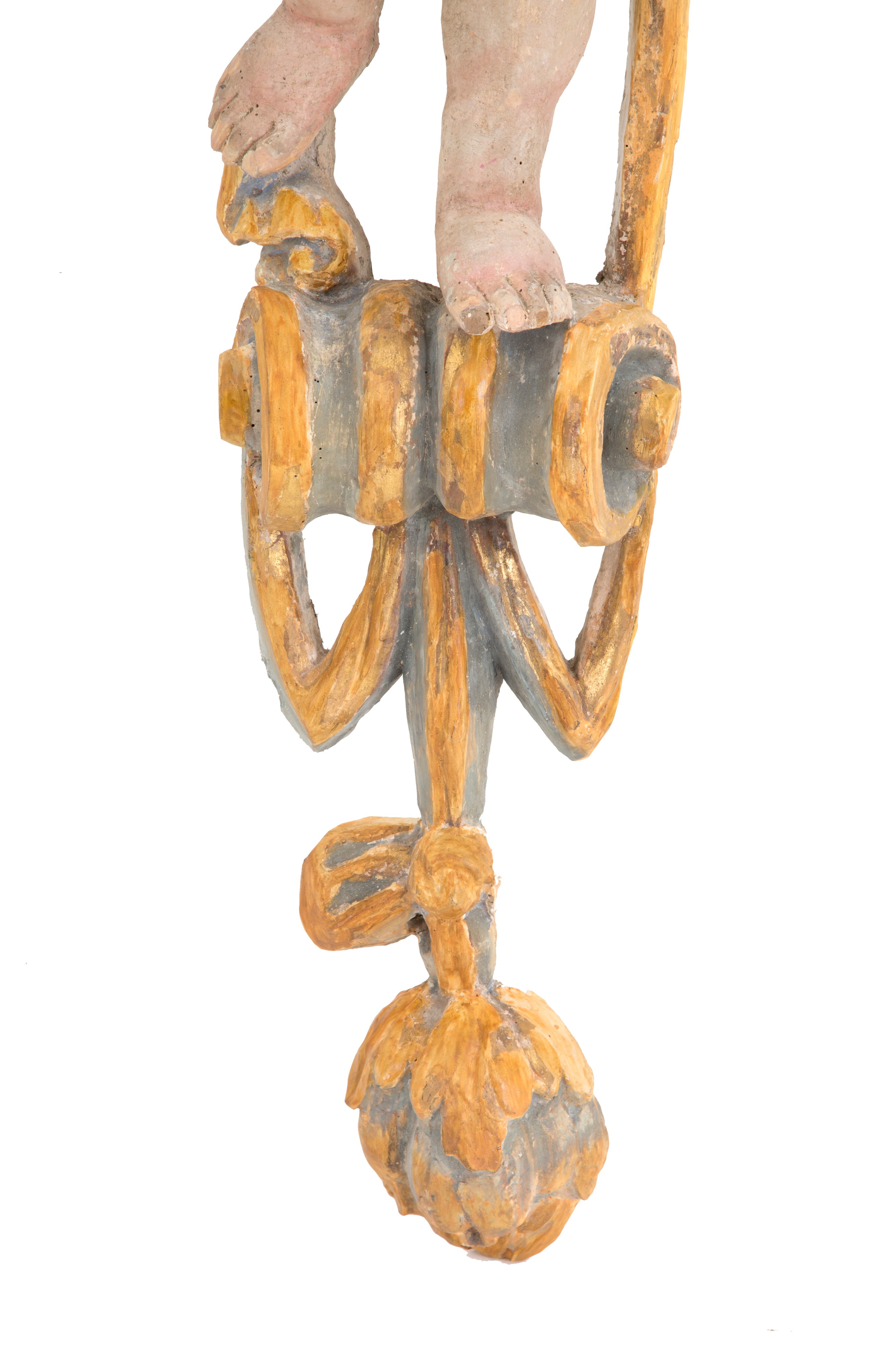 Coppia di cariatidi con putti