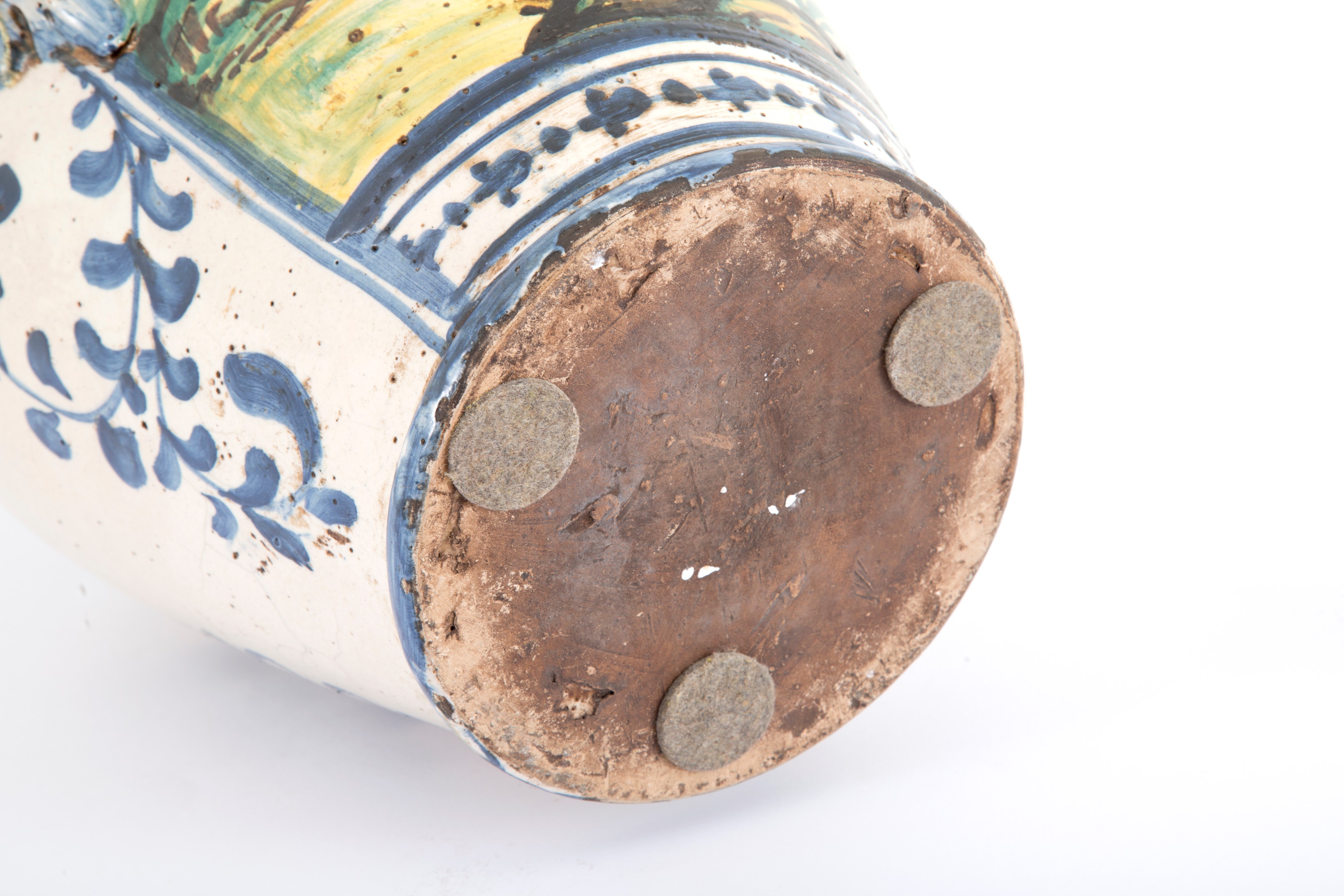 Vaso in maiolica policroma