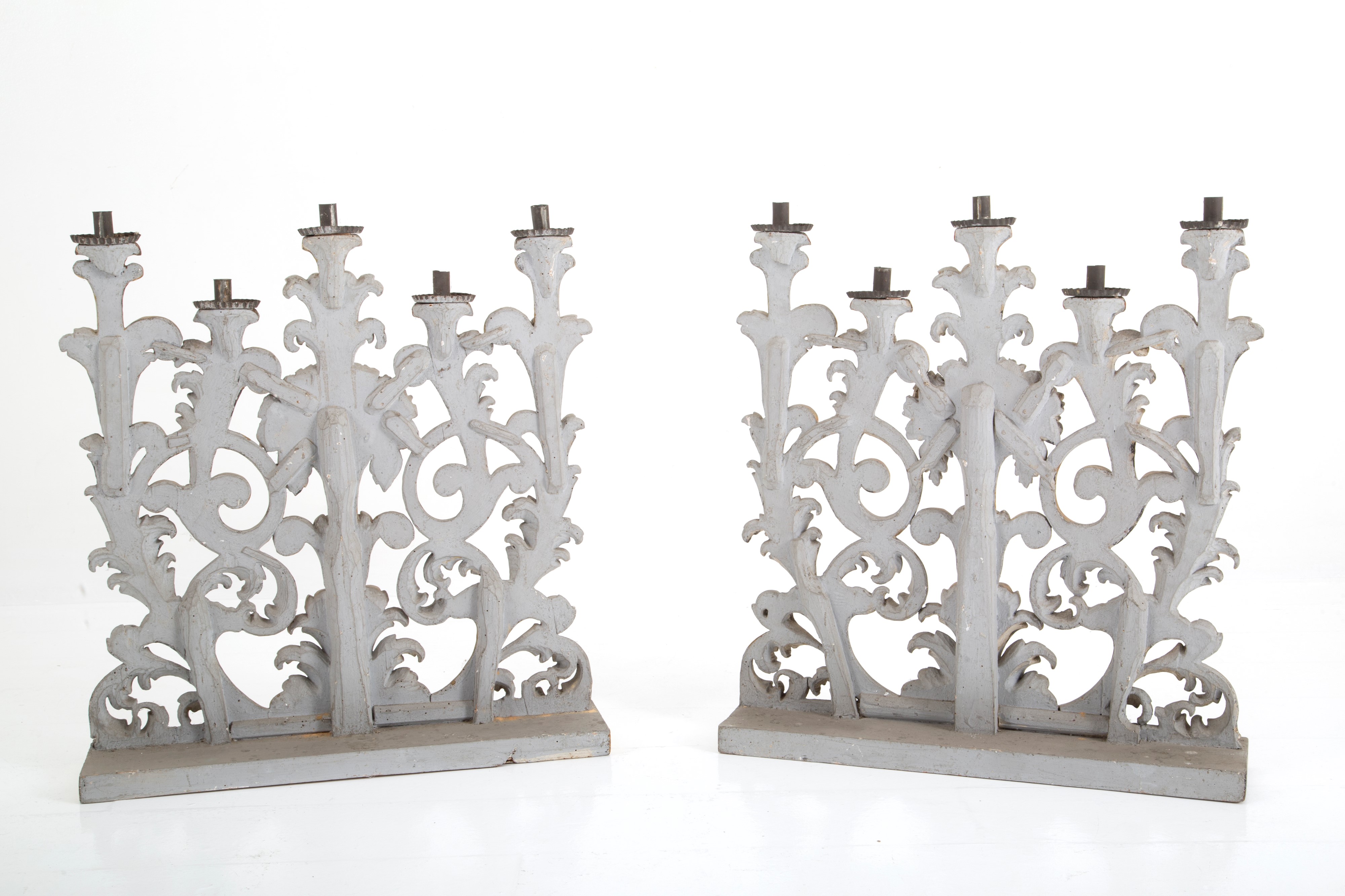 Coppia di candelabri cinque luci