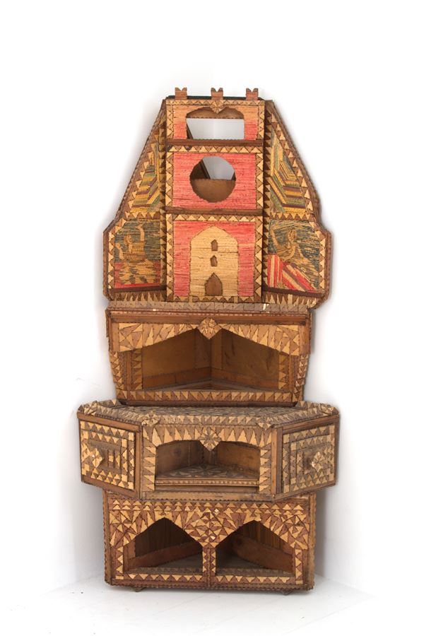 EGIDIO CUNIBERTI - Four-body corner cupboard