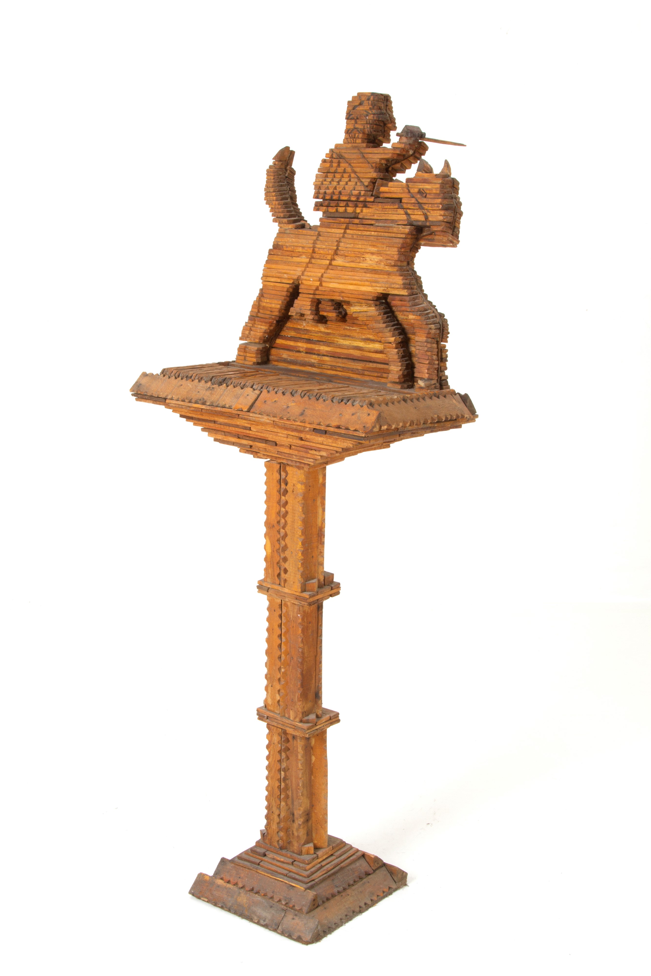 Egidio Cuniberti - Colonna-scultura "personaggio a Cavallo"