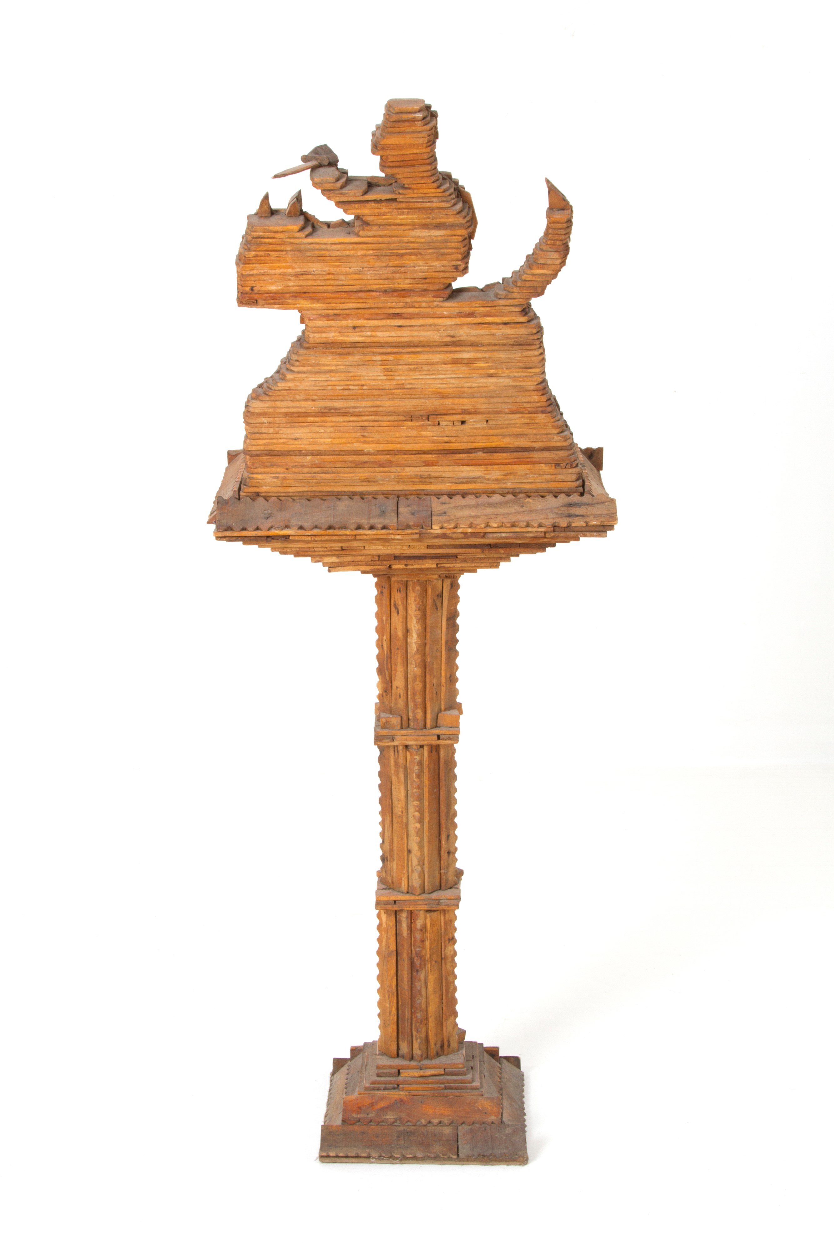 Egidio Cuniberti - Colonna-scultura "personaggio a Cavallo"