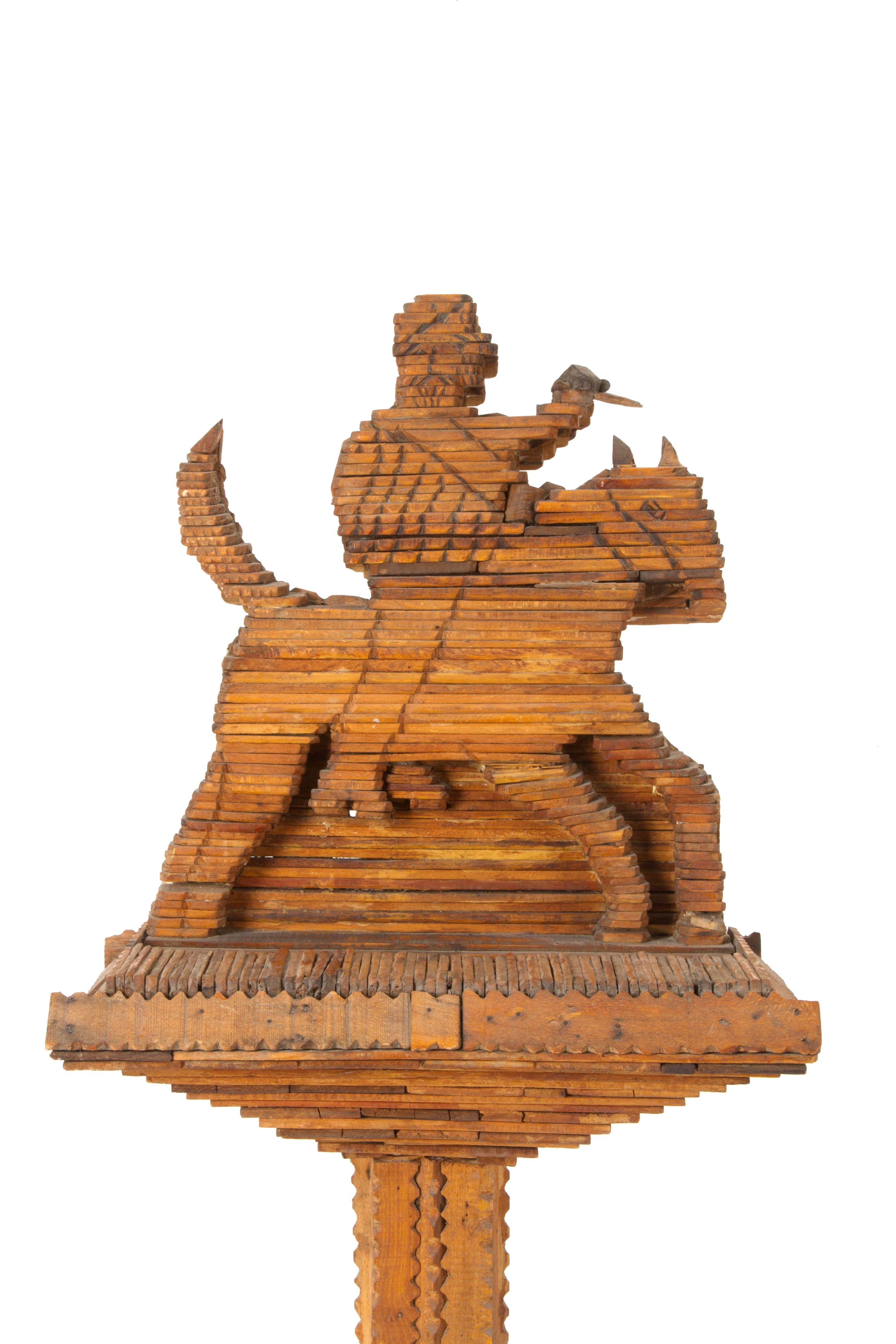 Egidio Cuniberti - Colonna-scultura "personaggio a Cavallo"