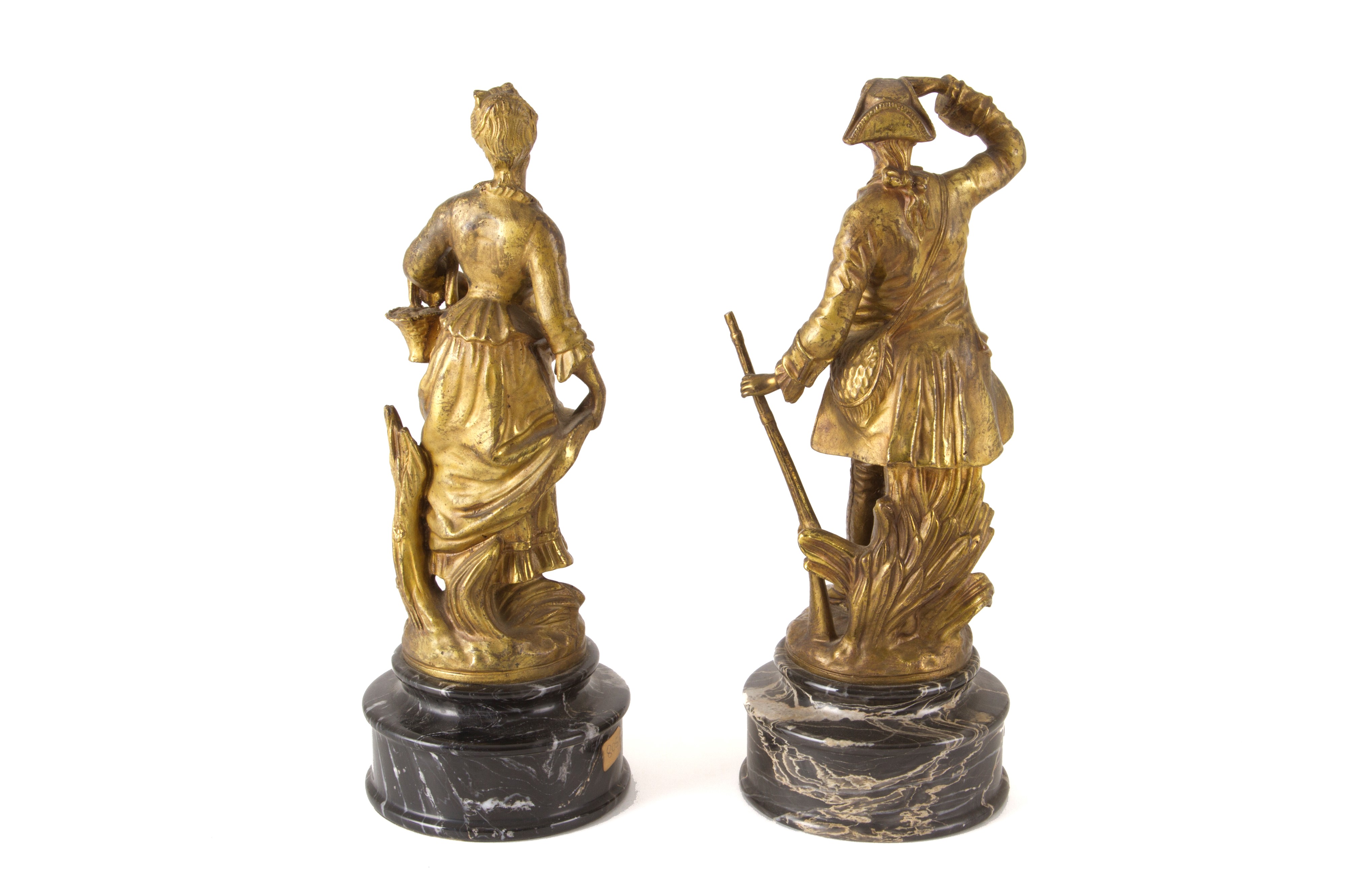 Coppia di Bronzetti "ufficiale e Gentildonna"