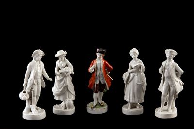 Cinque Statuine "personaggi". Capodimonte