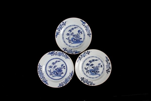 Three porcelain plates
