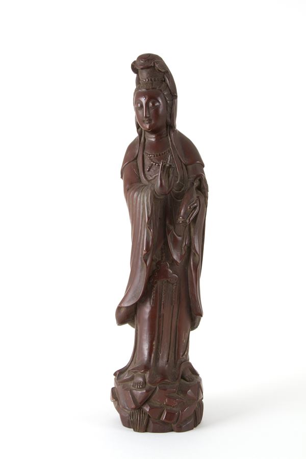 Wooden sculpture "GUANYIN"