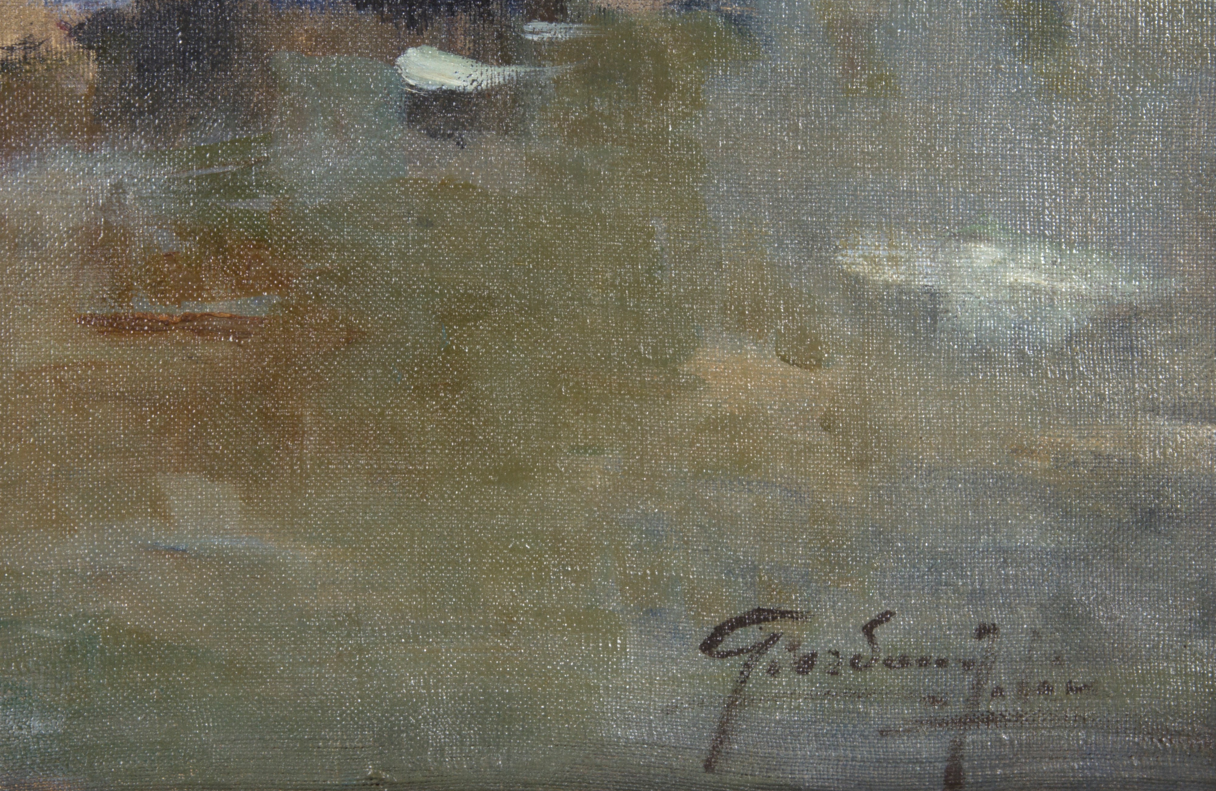 Felice Giordano - Dipinto "paesaggio Innevato"