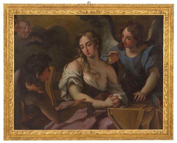 STEFANO MARIA LEGNANI DETTO IL LEGNANINO - Painting "THE REPENTANCE OF MARY MAGDALENE"