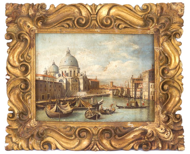 Dipinto "veduta della Chiesa della Salute a Venezia"