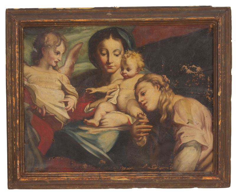 Dipinto "sposalizio Mistico di Santa Caterina con Angelo"
