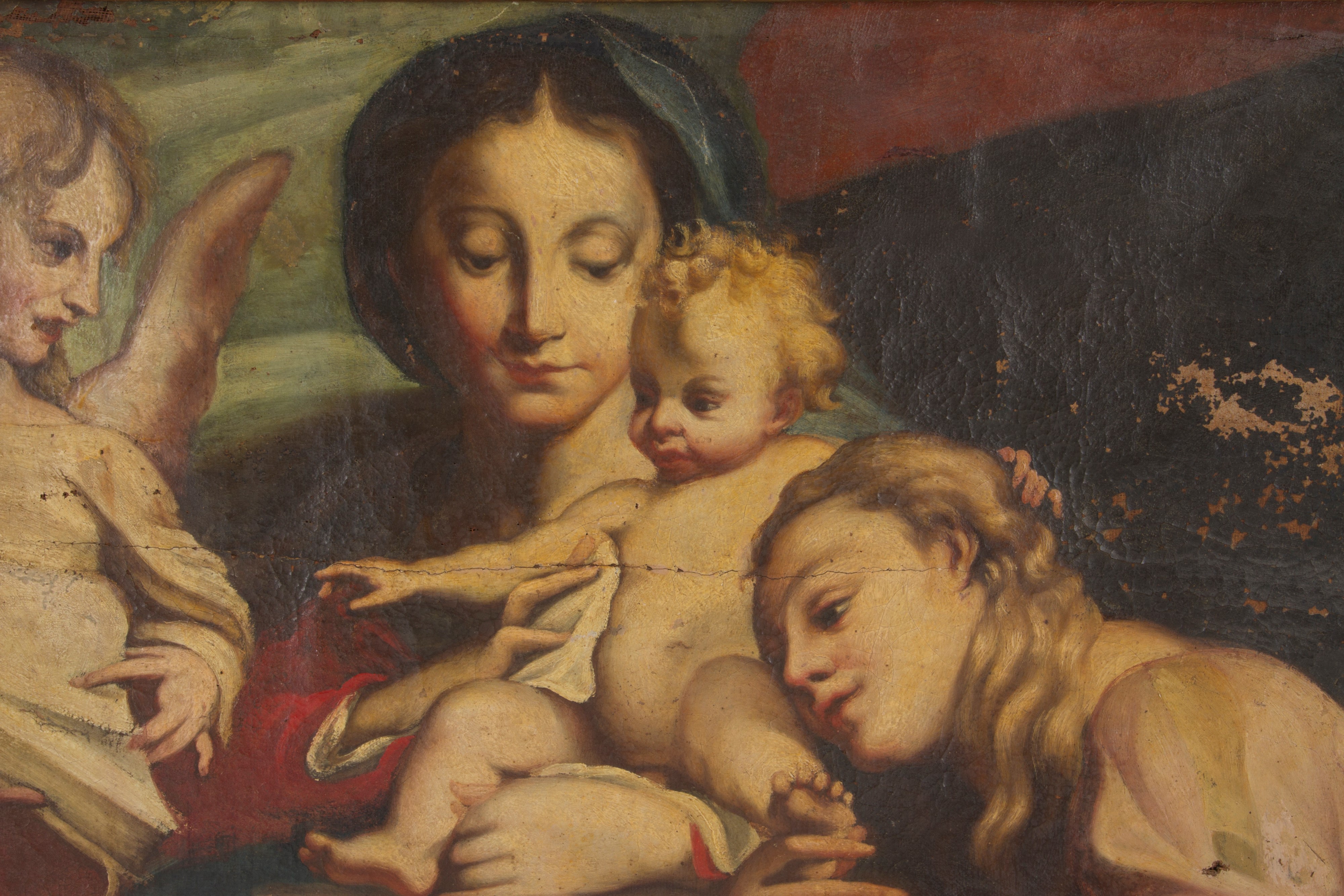 Dipinto "sposalizio Mistico di Santa Caterina con Angelo"