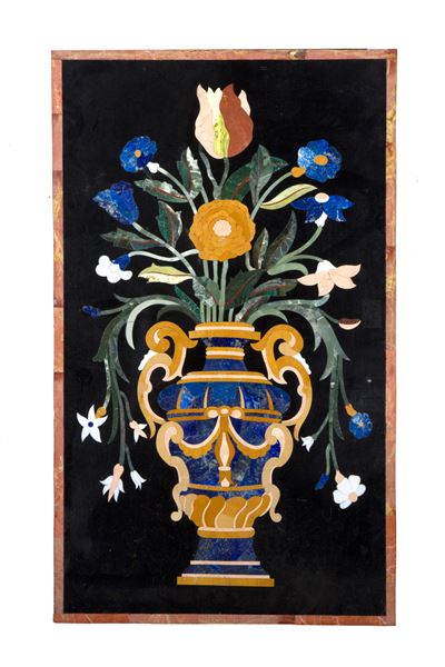 Piano in Marmi Vari "vaso di Fiori"