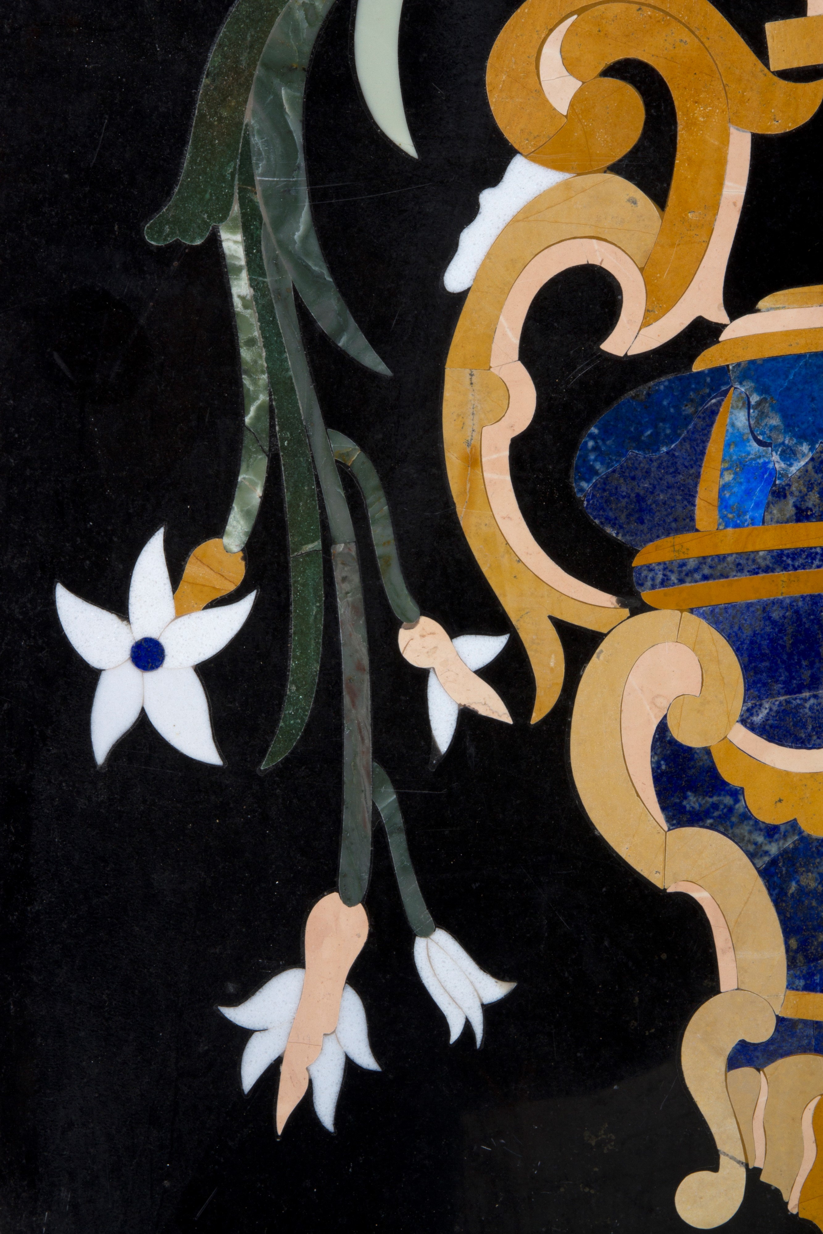 Piano in Marmi Vari "vaso di Fiori"