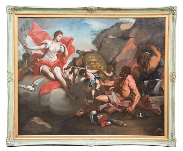 ANTONIO BALESTRA - Painting "VENUS ASKS MARS TO FORGE WEAPONS FOR ENEA"