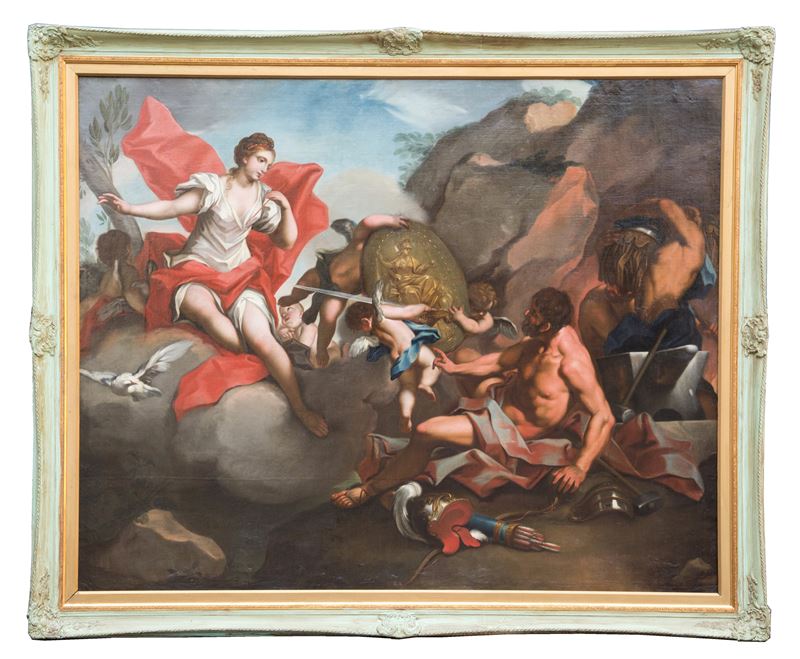 Antonio Balestra - Teti nella fucina di Vulcano, olio su tela