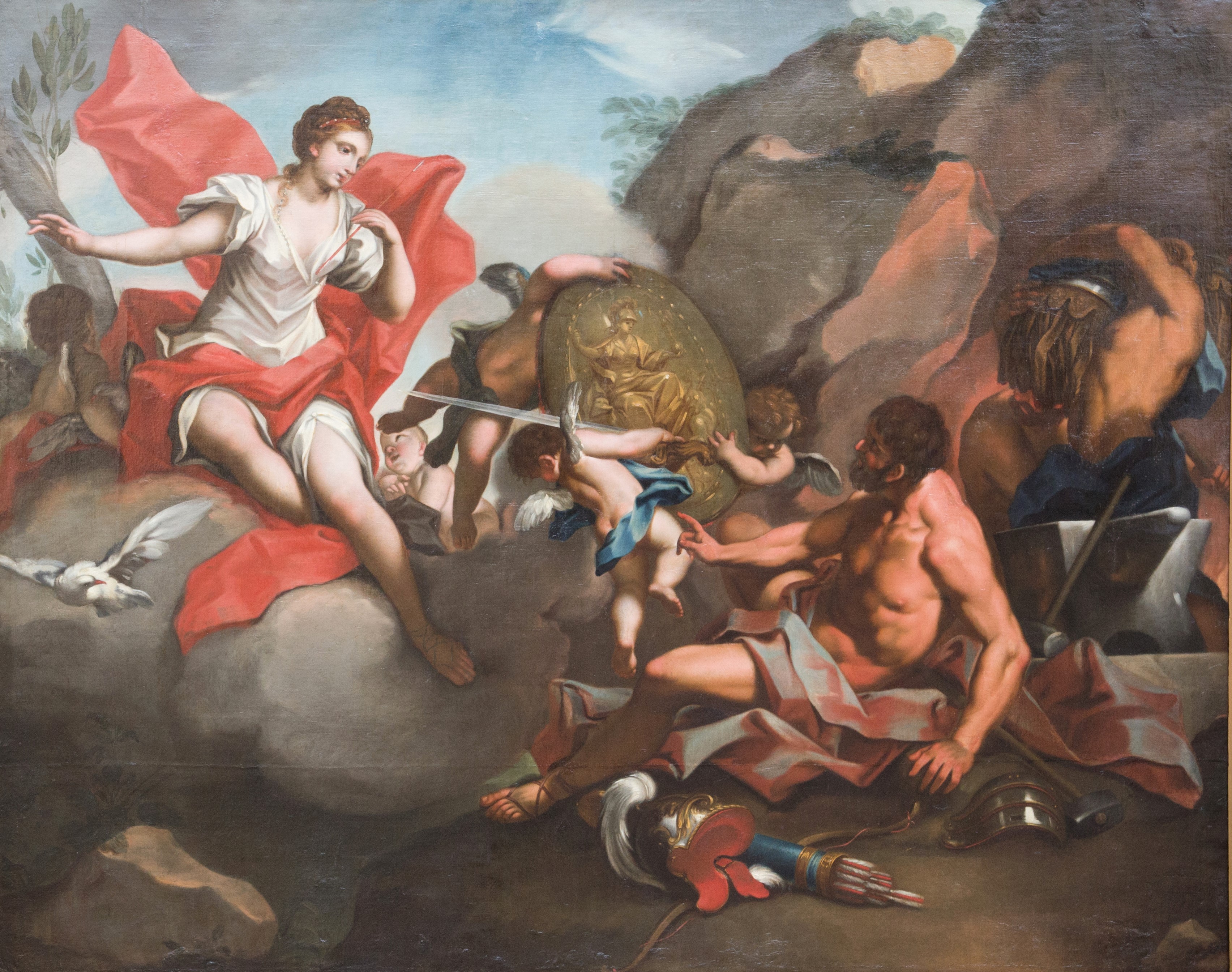 Antonio Balestra - Teti nella fucina di Vulcano, olio su tela