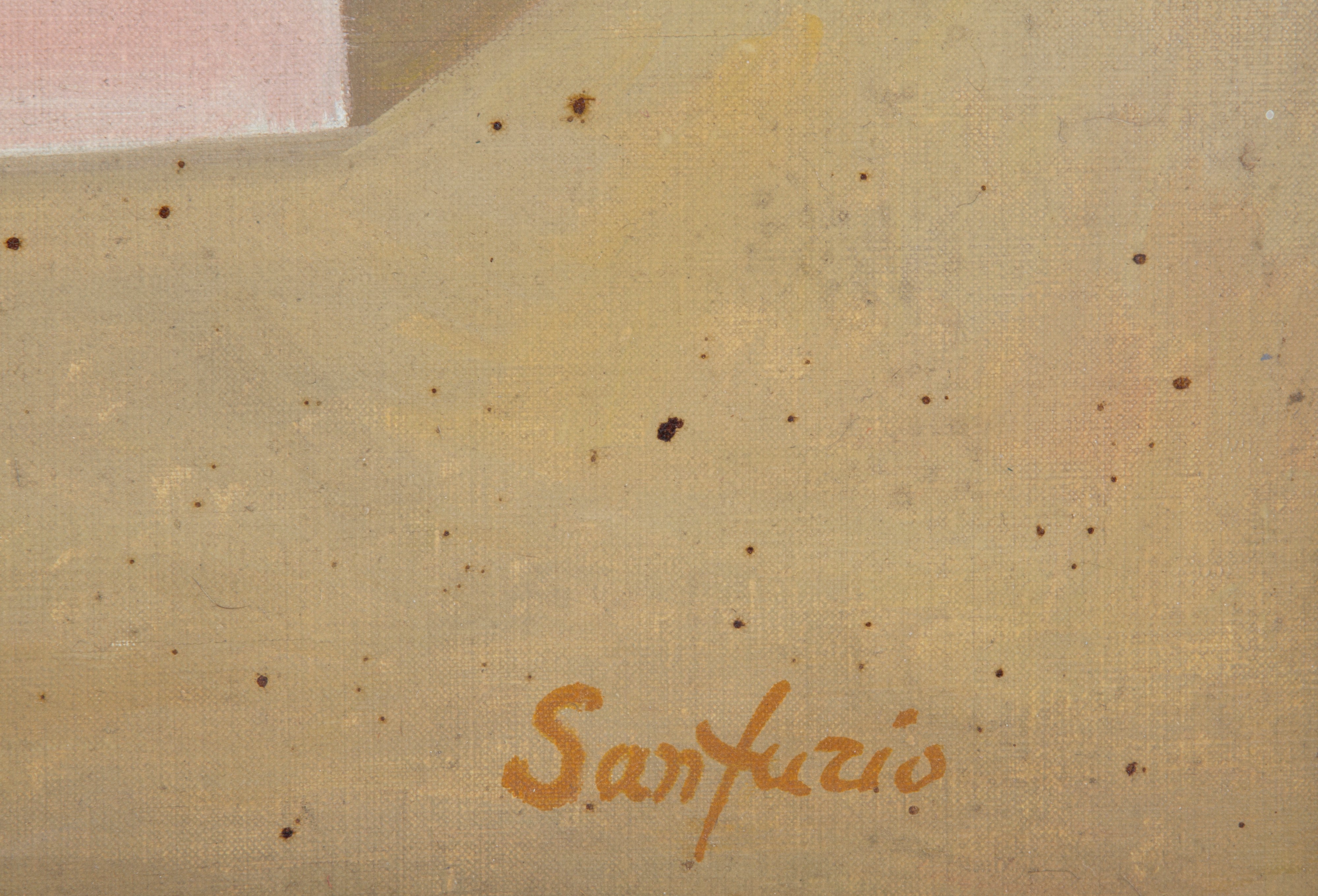Furio Santini Sanfurio - Dipinto "atelier del Pittore con Pappagallo"