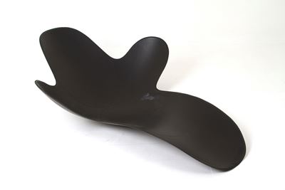 Chaise Longue Lazy Mary in Cuoio Nero per Disguincio