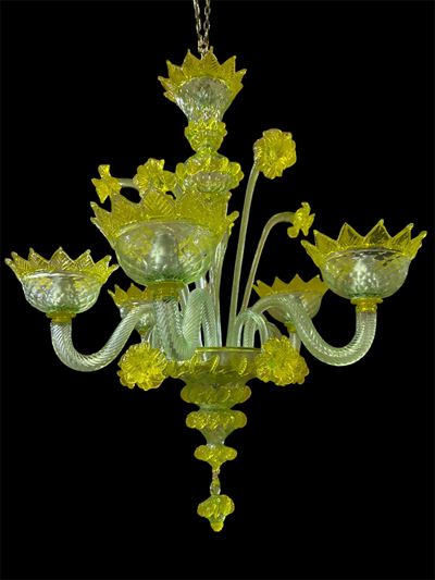 Lampadario Verde e Giallo