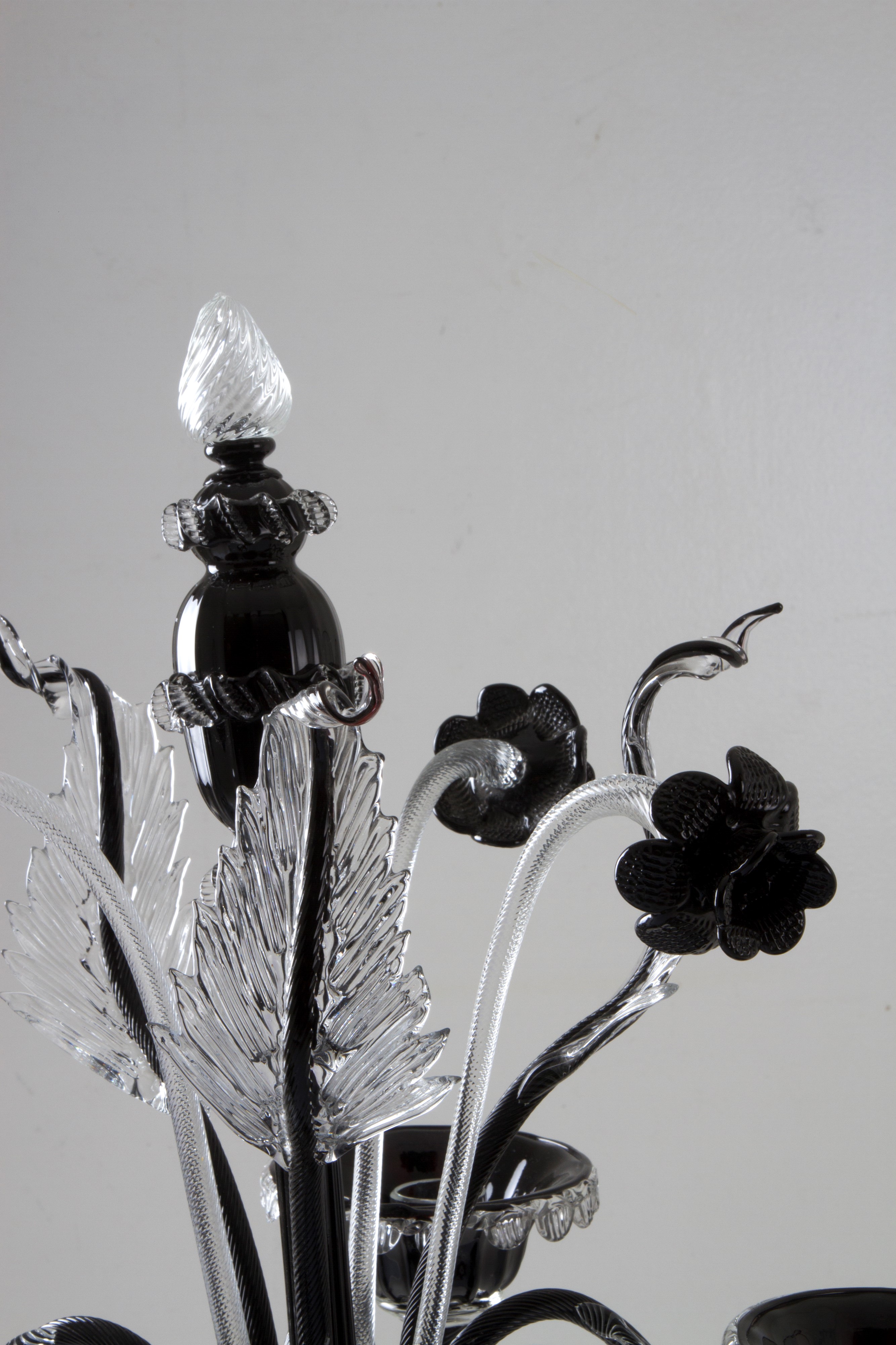 Candelabro in Vetro Nero