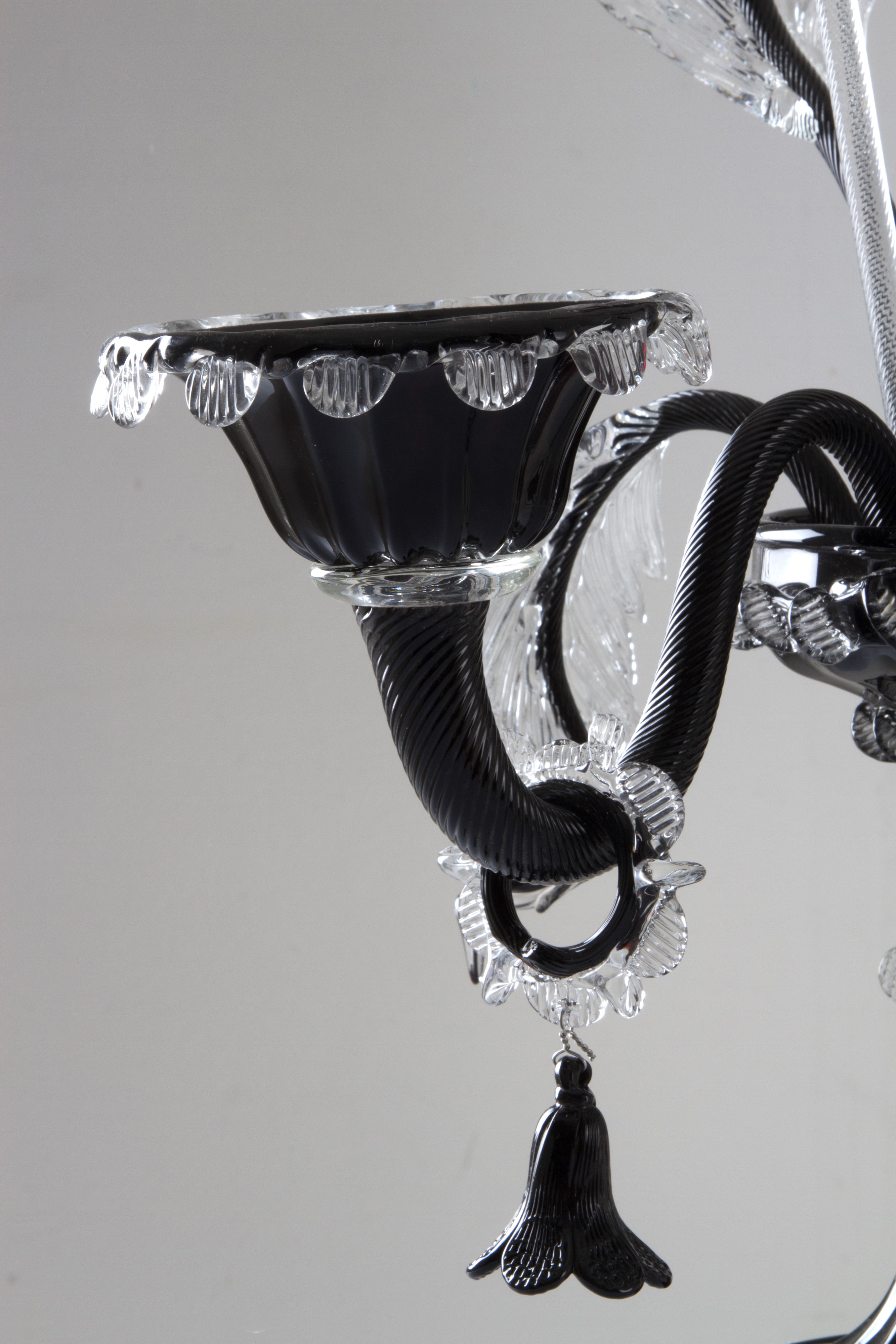Candelabro in Vetro Nero